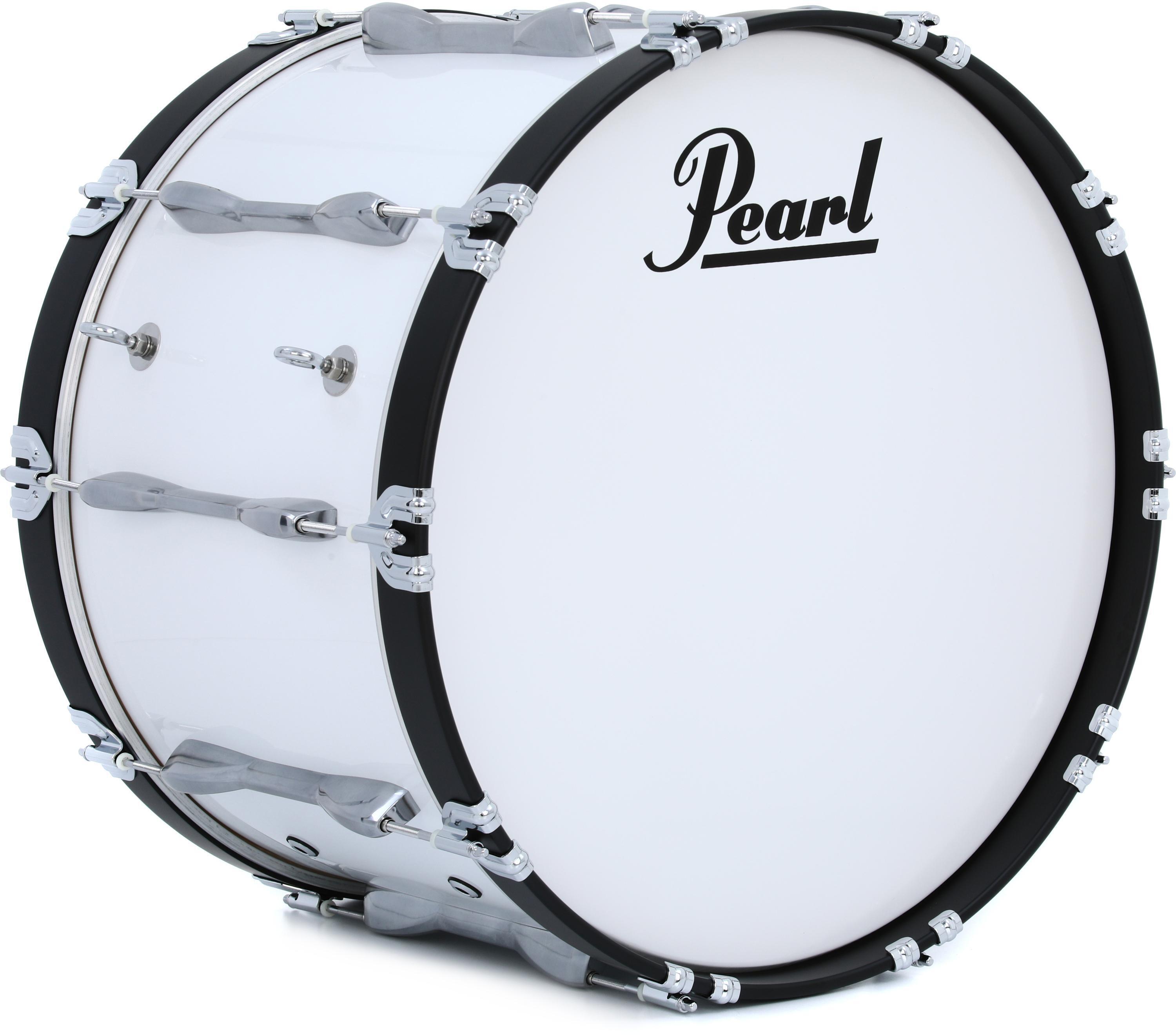 Pearl Finalist Marching Bass Drum - 22 x 14 inch - Pure White