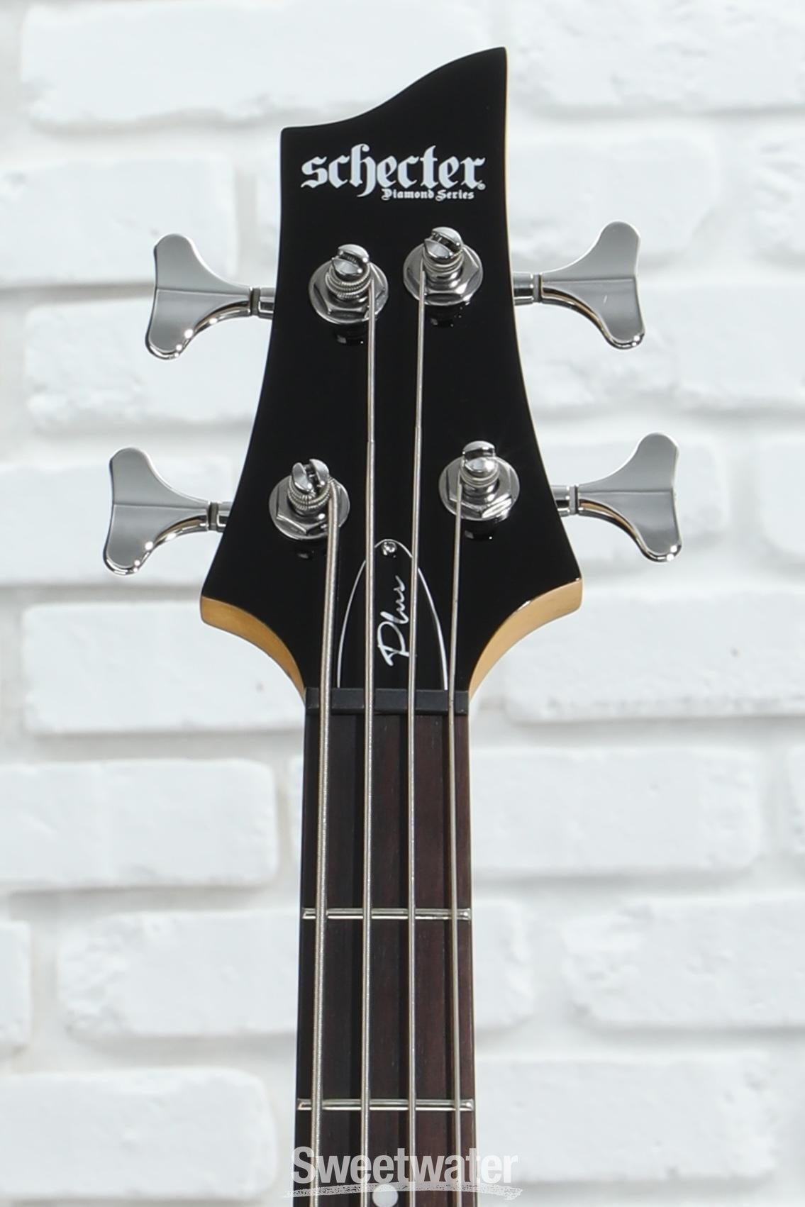 Schecter C-4 Plus Bass Guitar - Ocean Blue Burst | Sweetwater Schecter C-4 Plus Bass Guitar - Ocean Blue Burst | Sweetwater