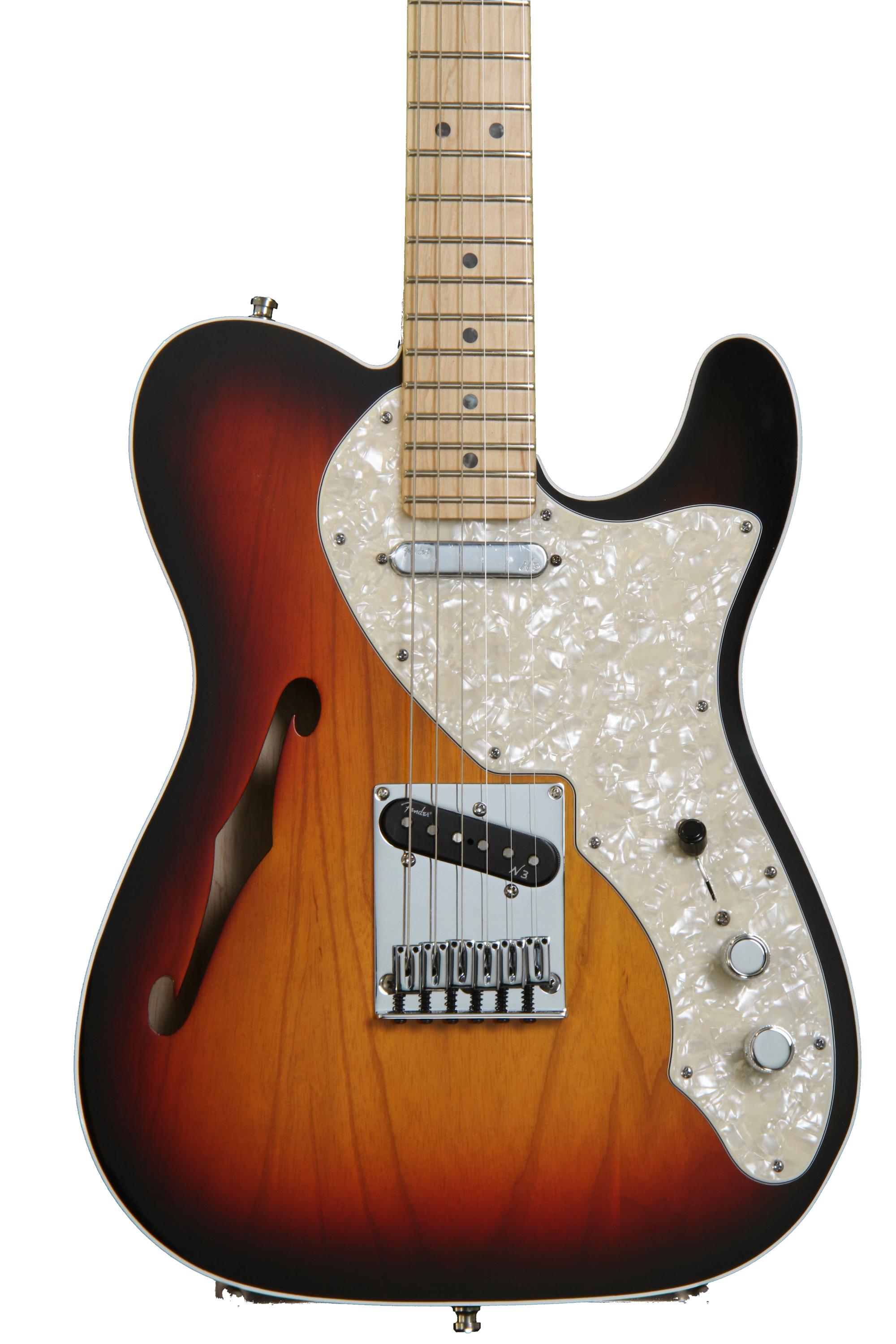 ギター Fender American Deluxe telecaster N3 Fender American Deluxe Telecaster Thinline - 3-Color Sunburst
