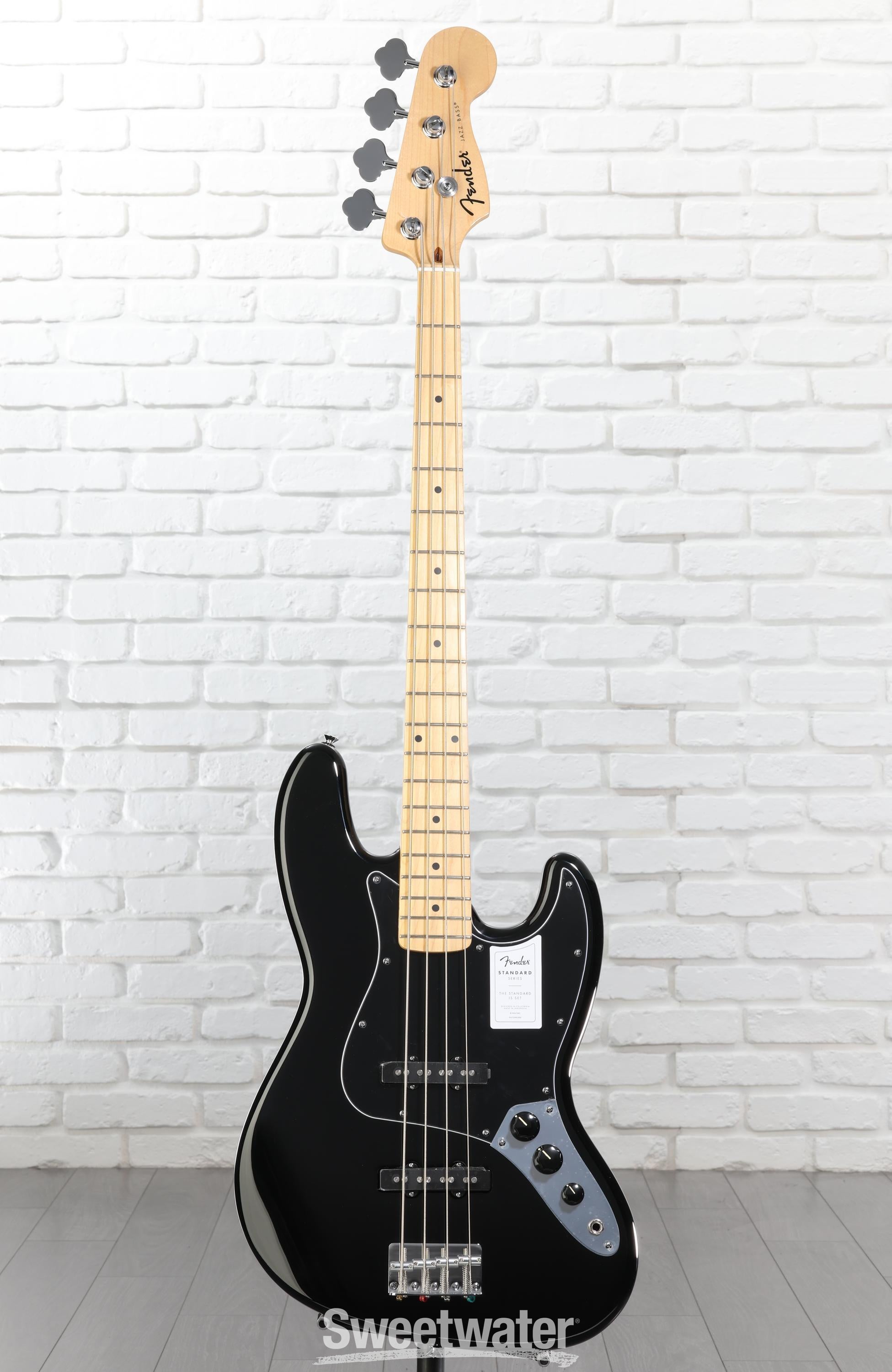Fender Standard Jazz Bass - Black, Maple Fingerboard | Sweetwater