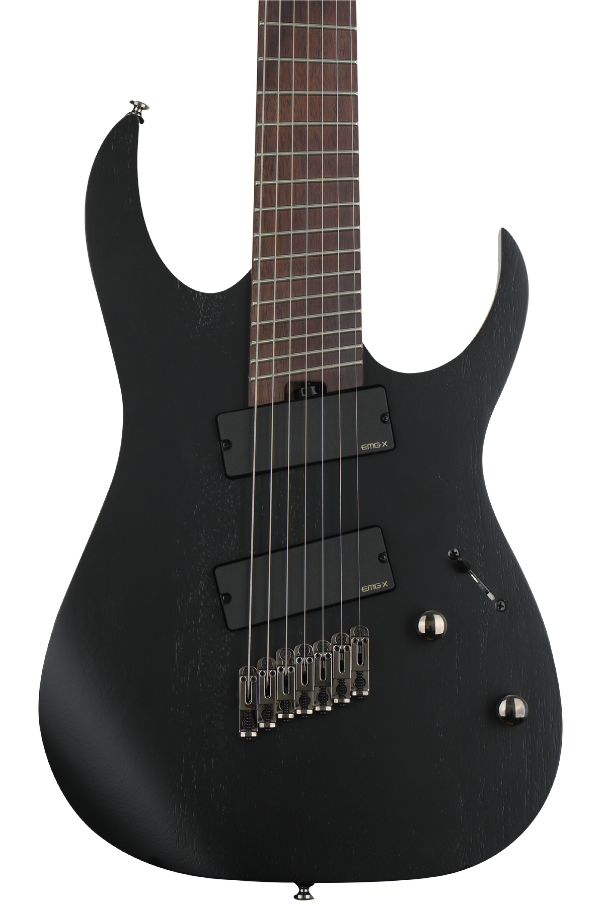 Ibanez RG Iron Label RGIM7MH Multi-Scale - Weathered Black 