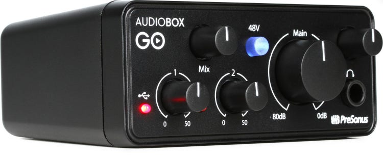 Presonus Audiobox Go 2x2 Usb-c Audio Interface With Xlr/line Combo