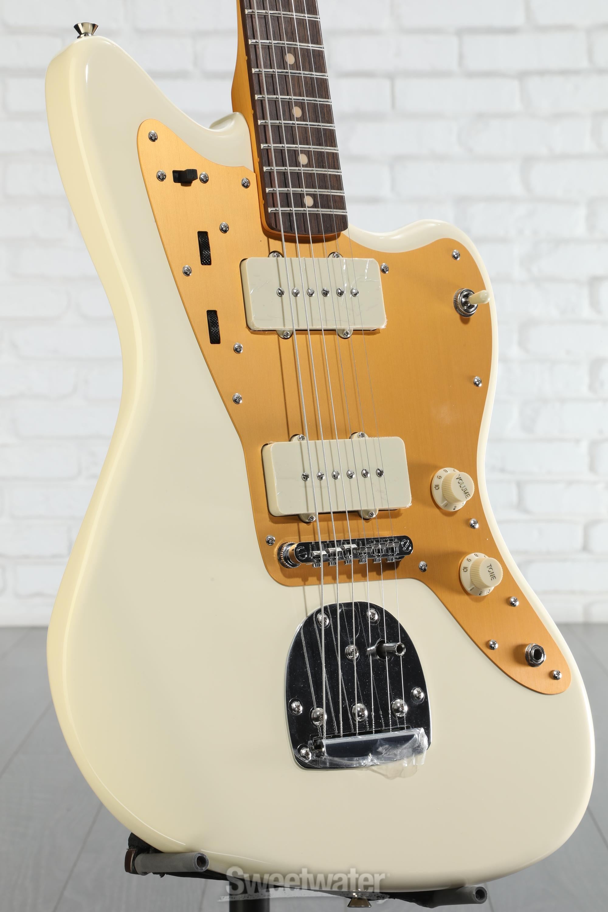 Squier J Mascis Signature Jazzmaster - Vintage White with Indian