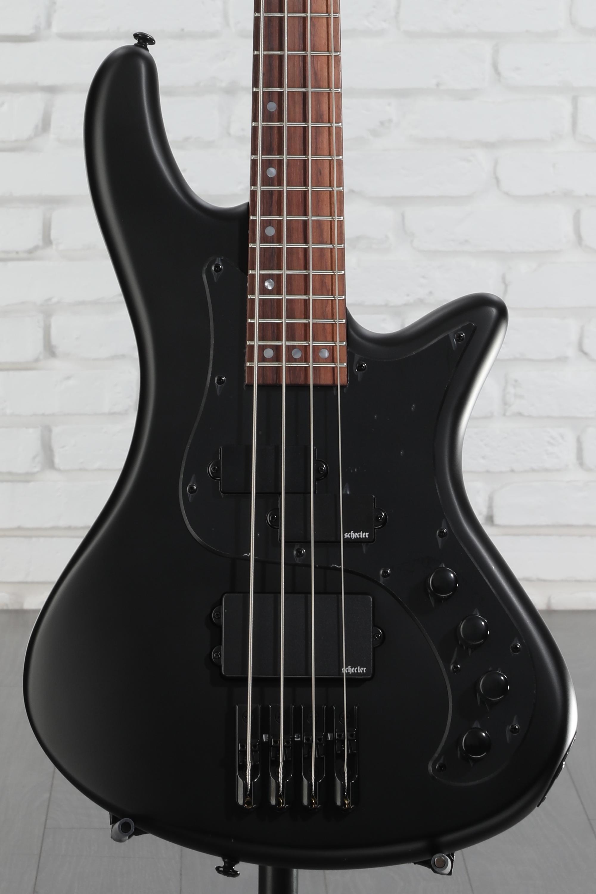 Schecter Stiletto Stealth 4 Bass Guitar - Satin Black