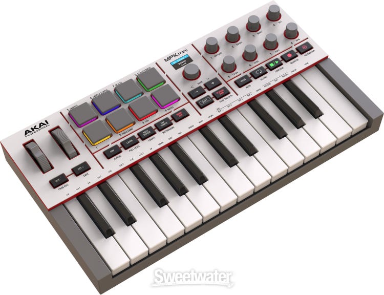 Akai Professional MPK Mini IV MIDI Keyboard Controller - Gray