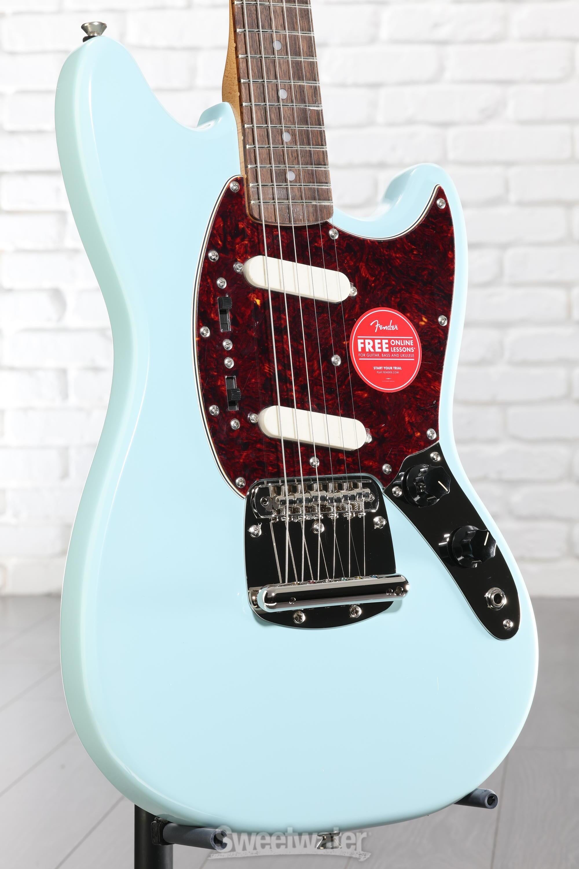 Photo of Squier Classic Vibe '60s Mustang Electric Guitar - Sonic Blue