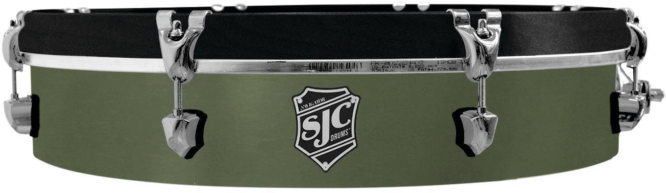 Photo of SJC Custom Drums Navigator UFO Tom - 4 inches x 20 inches, Deep Olive Green