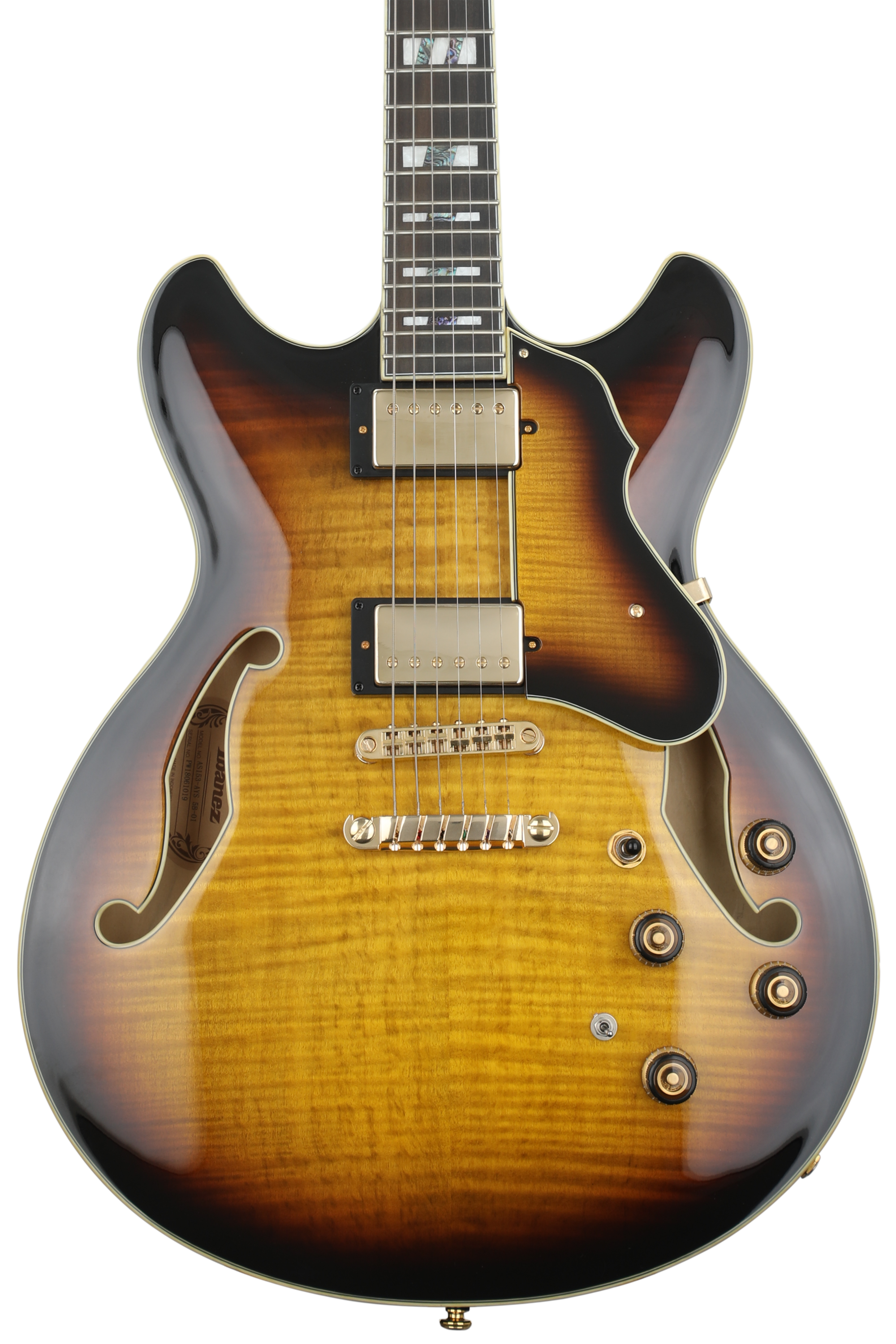 Ibanez AS153 AYS セミアコ エレキギタ Ibanez Artstar AS153 Semi-Hollow Electric Guitar - Antique Yellow