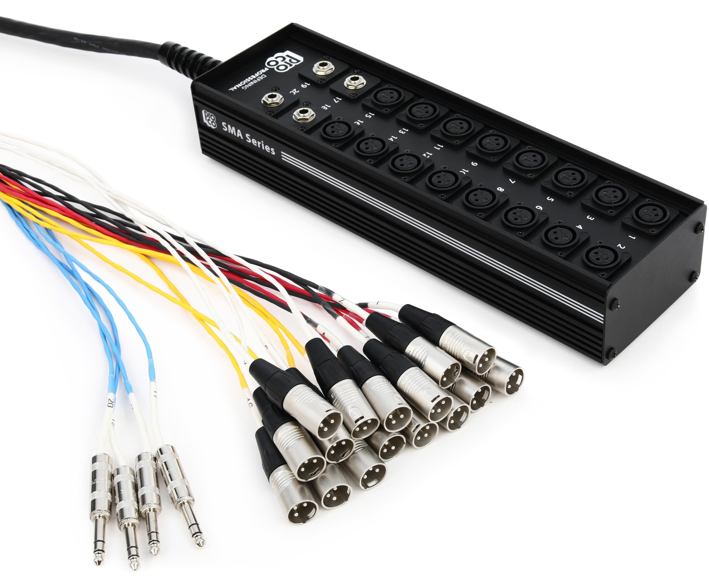 Pro Co SMA1604FBQ-150 SMA Series 16x4 Stage Snake with 1/4 inch