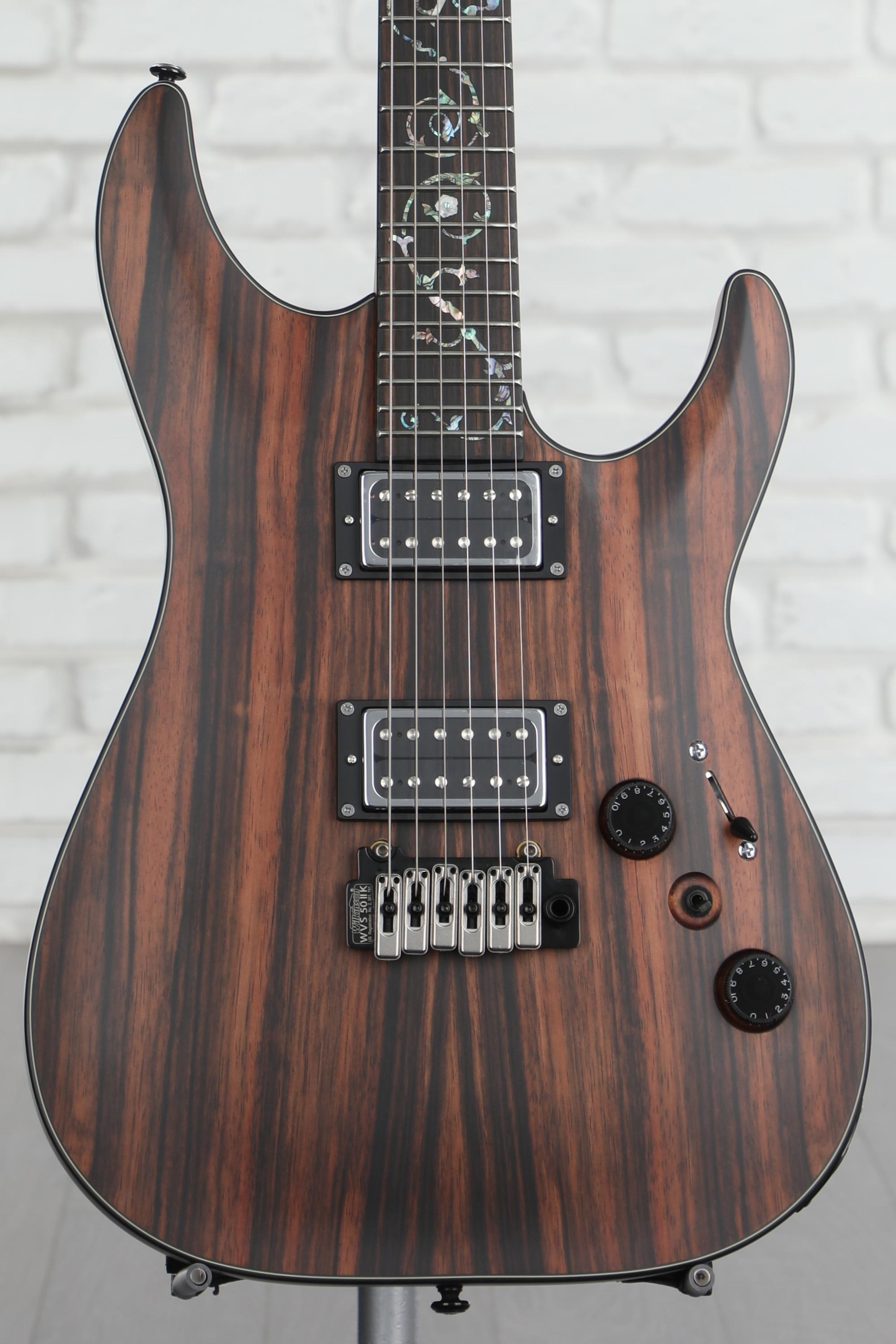 Schecter C-1 Exotic Ebony Electric Guitar - Natural Satin