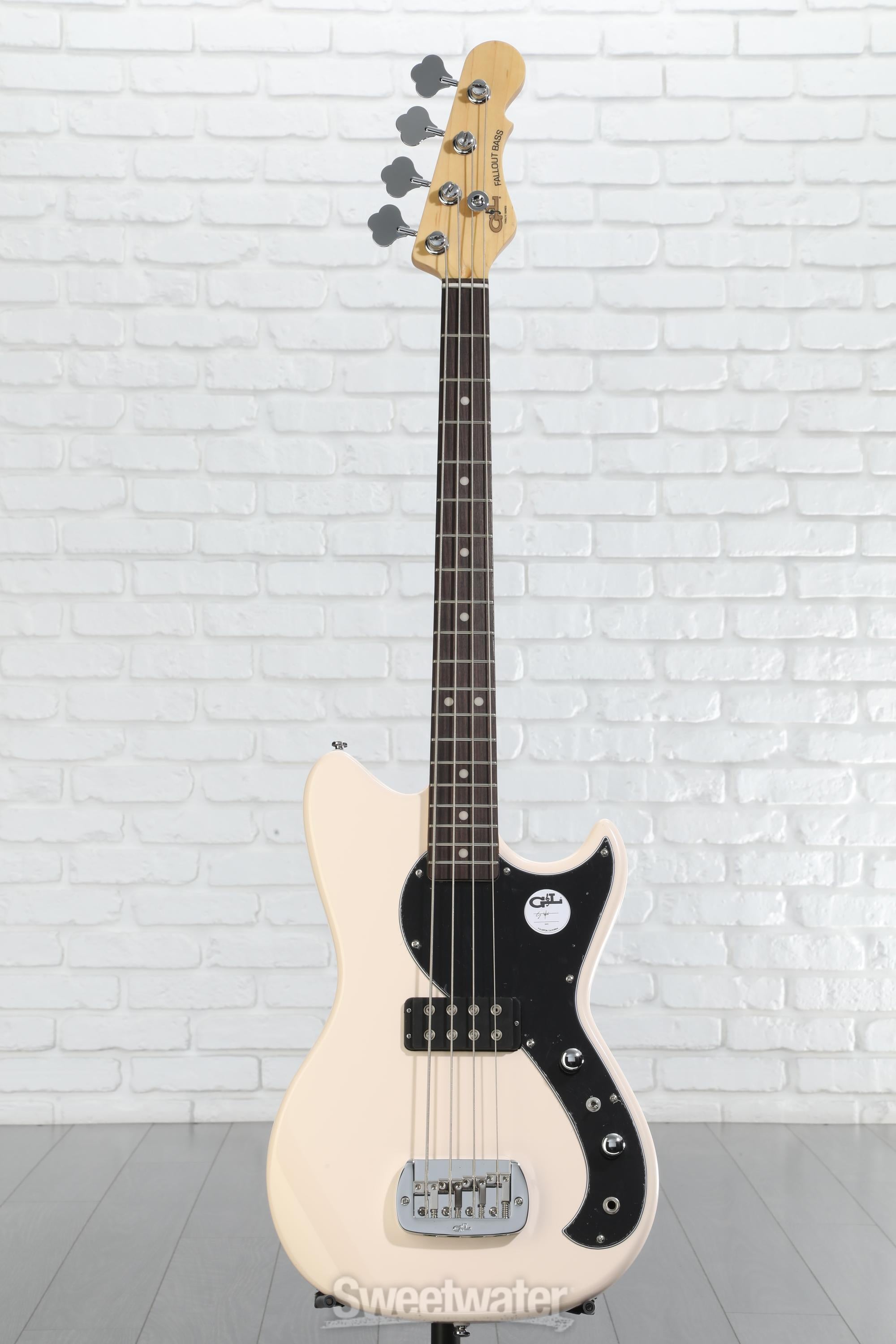 G&L Tribute Fallout Short Scale Bass Guitar - Olympic White