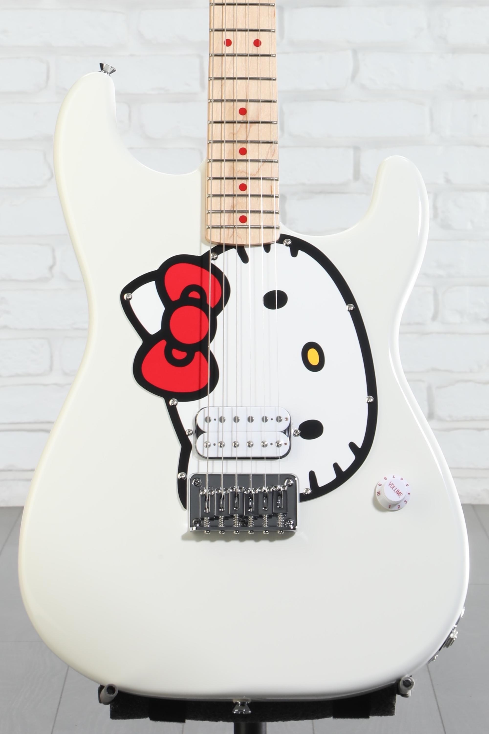 Squier x Hello Kitty Stratocaster Electric Guitar - White | Sweetwater