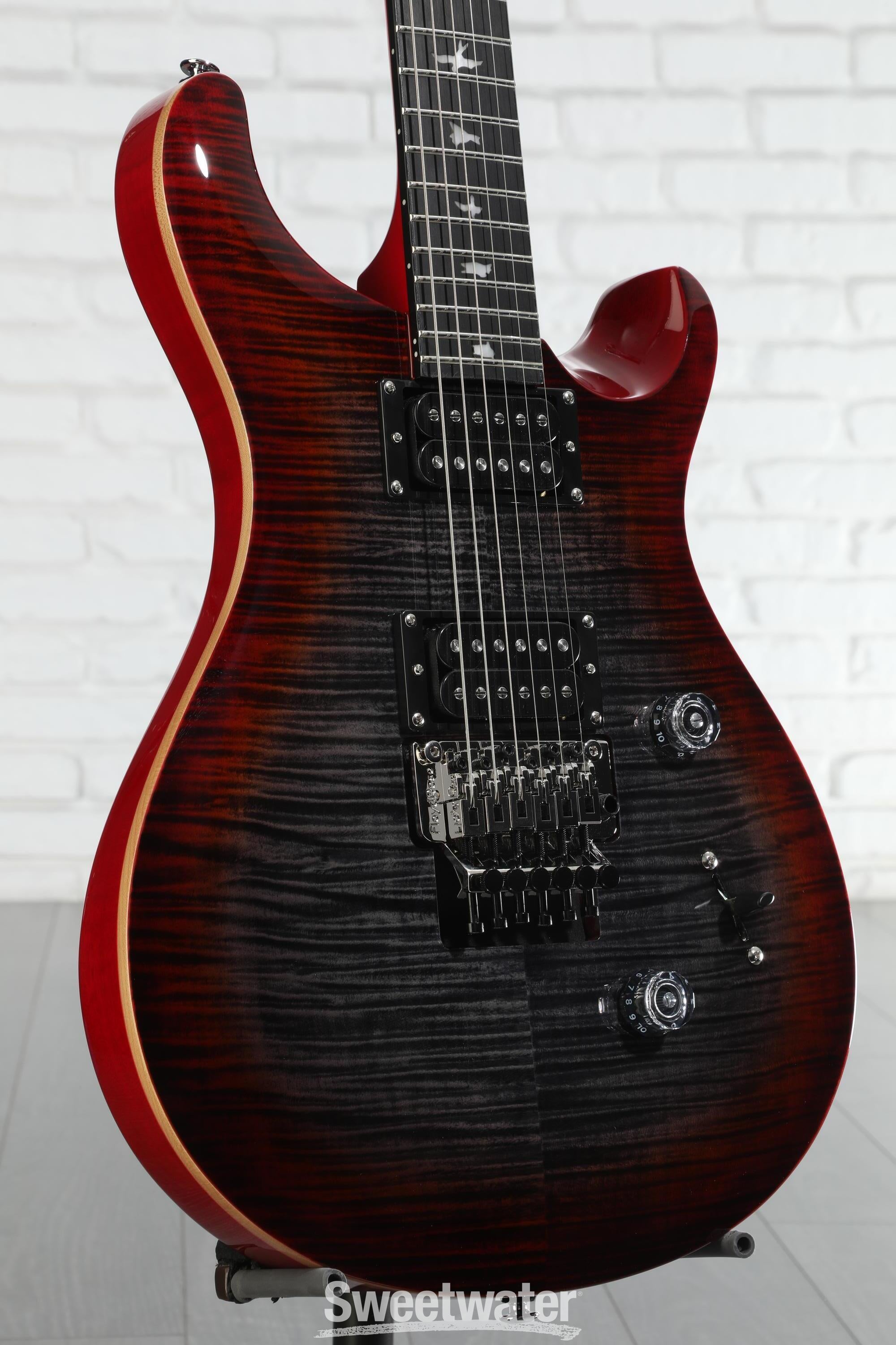 PRS SE Custom 24 Floyd Electric Guitar - Charcoal Cherry