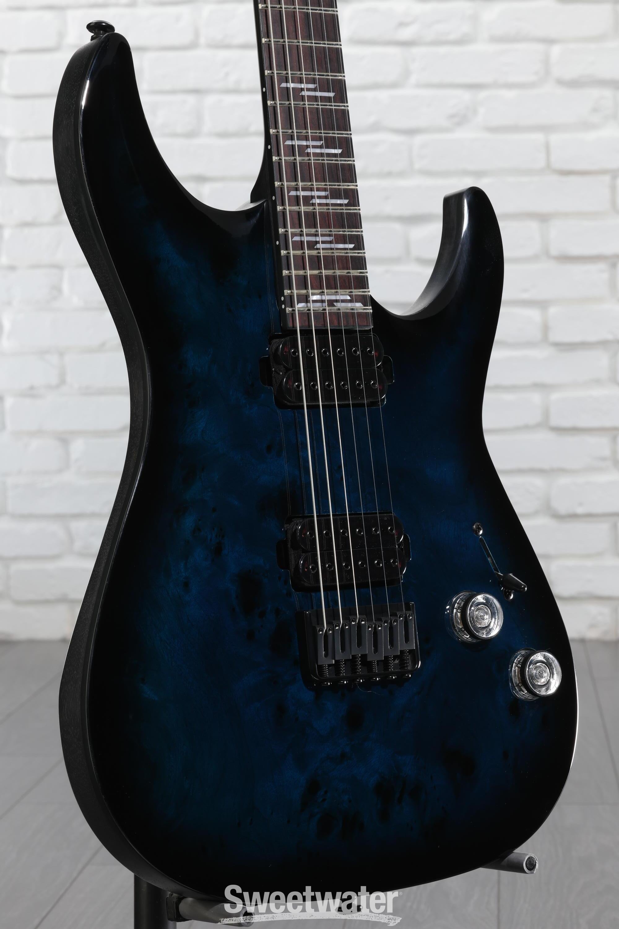 Schecter Omen Elite-6 Electric Guitar - See Thru Blue Burst