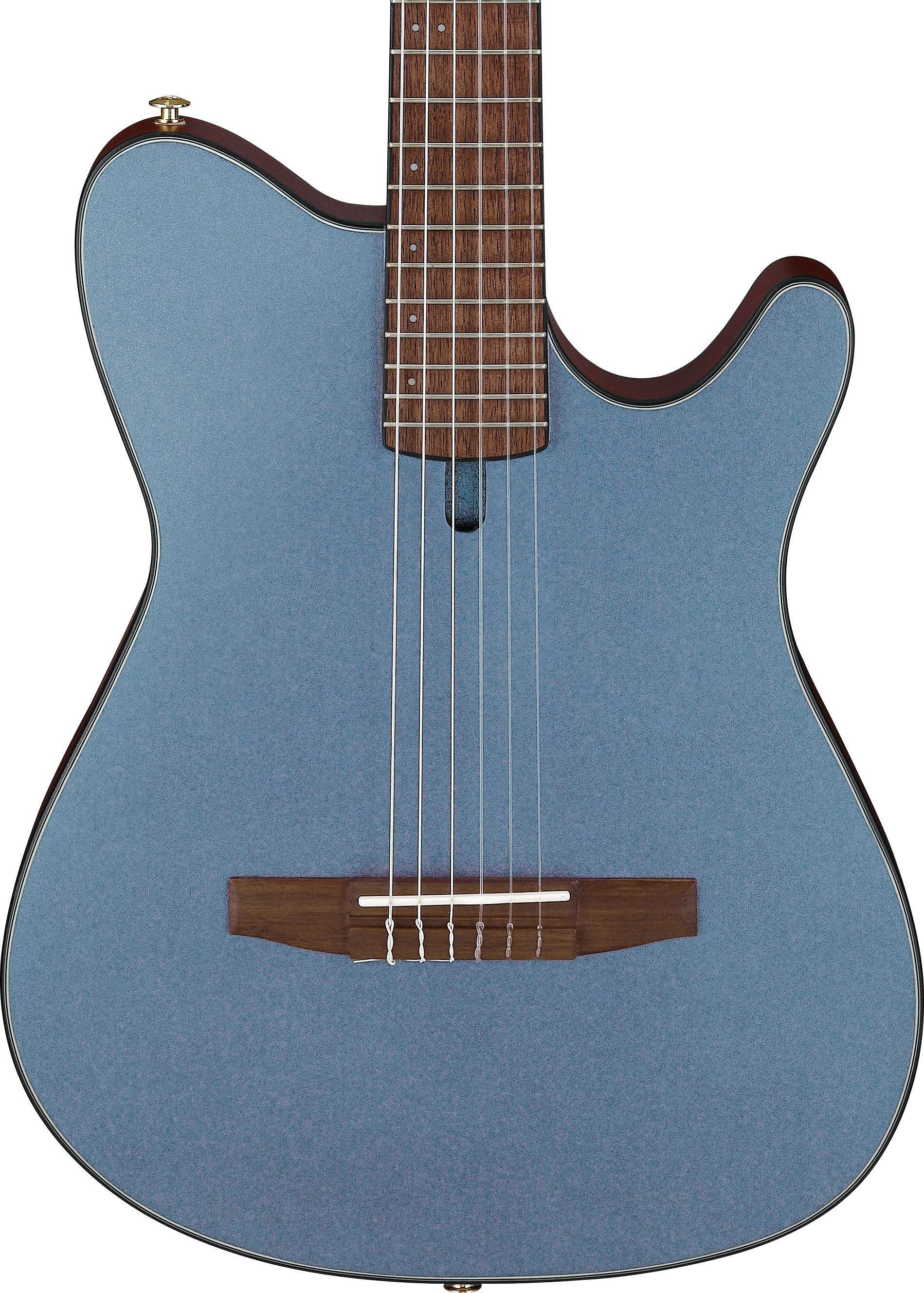 Ibanez FRH10NIBF Thinline Nylon Acousticelectric Guitar Indigo Blue