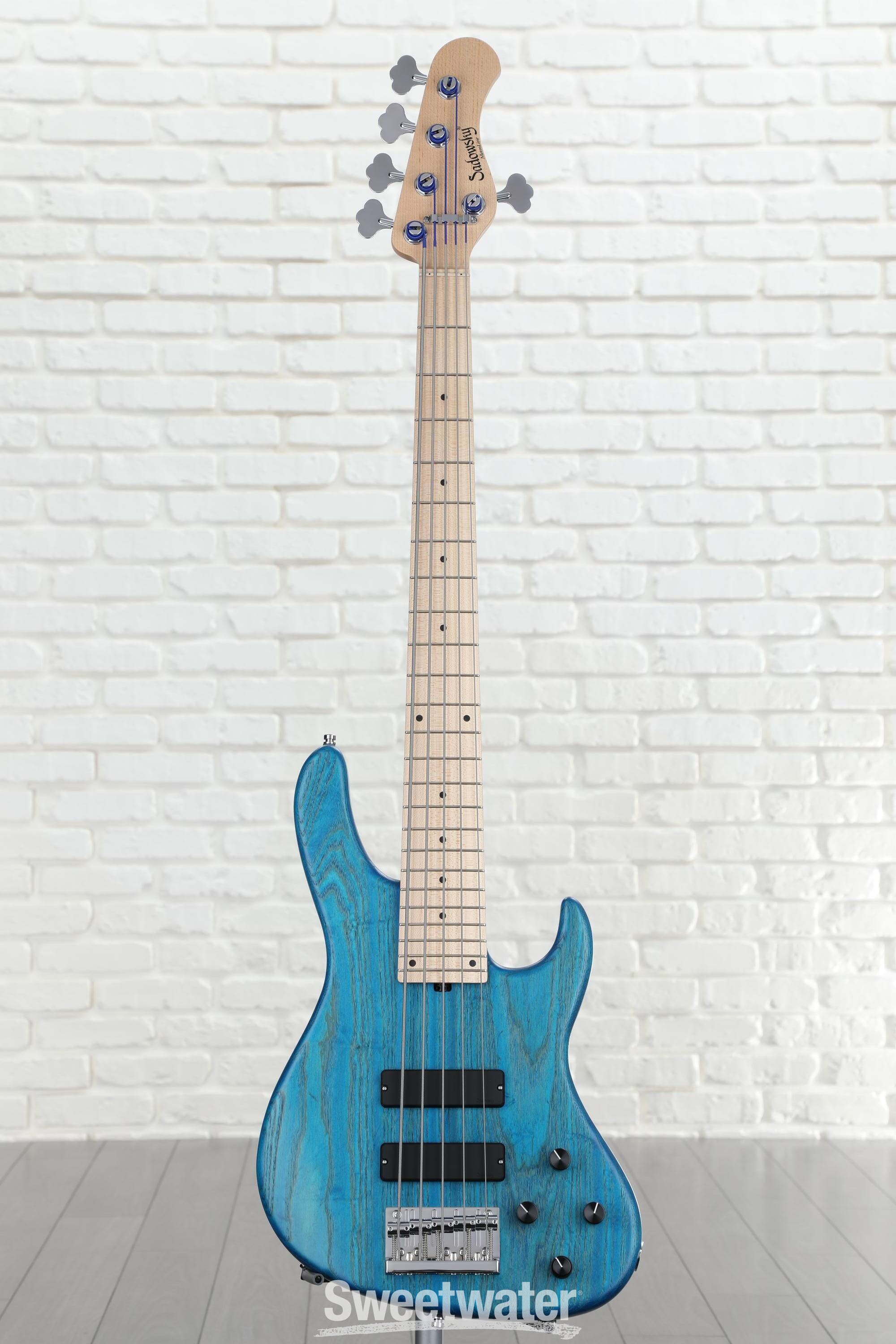 Sadowsky MetroLine 24-fret Modern Bass, Swamp Ash Body, 5-string - Ocean  Blue Transparent Satin | Sweetwater