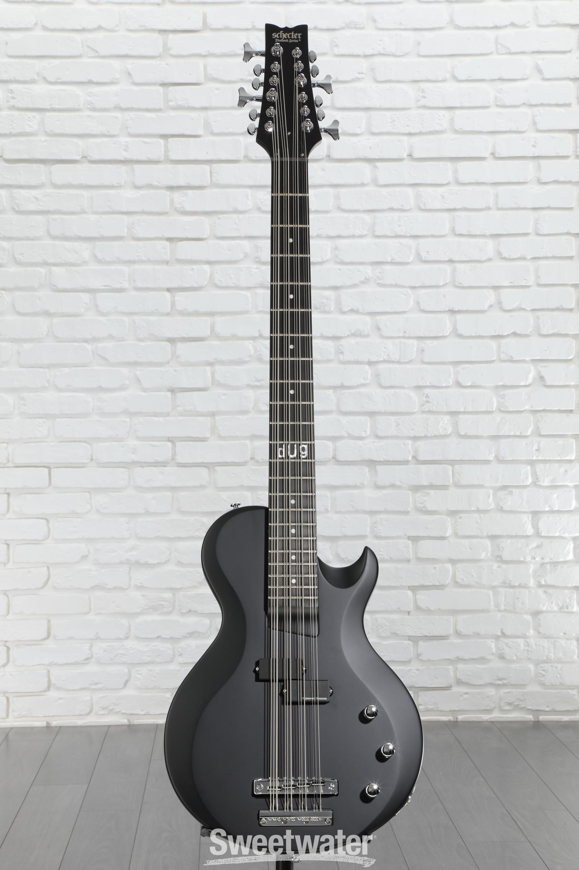 Schecter dUg Pinnick DP-12 12-string Bass Guitar - Satin Black
