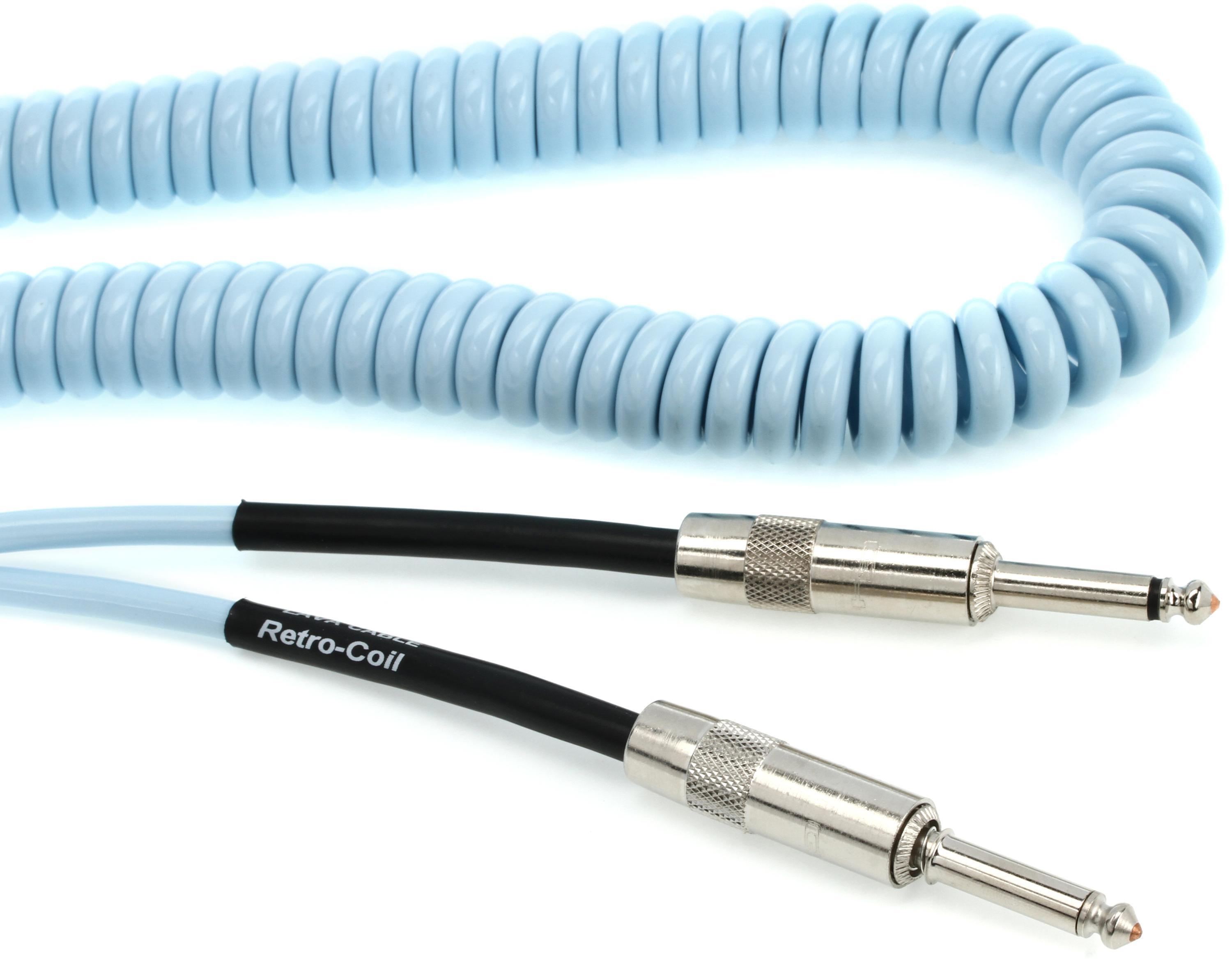 Photo of Lava Cable LCRCCBS Retro Coil Straight to Straight Silent Instrument Cable - 20 foot Carolina Blue