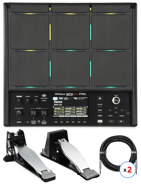 Roland SPD-SX Pro Sampling Pad with Kick and High-hat Pedals
