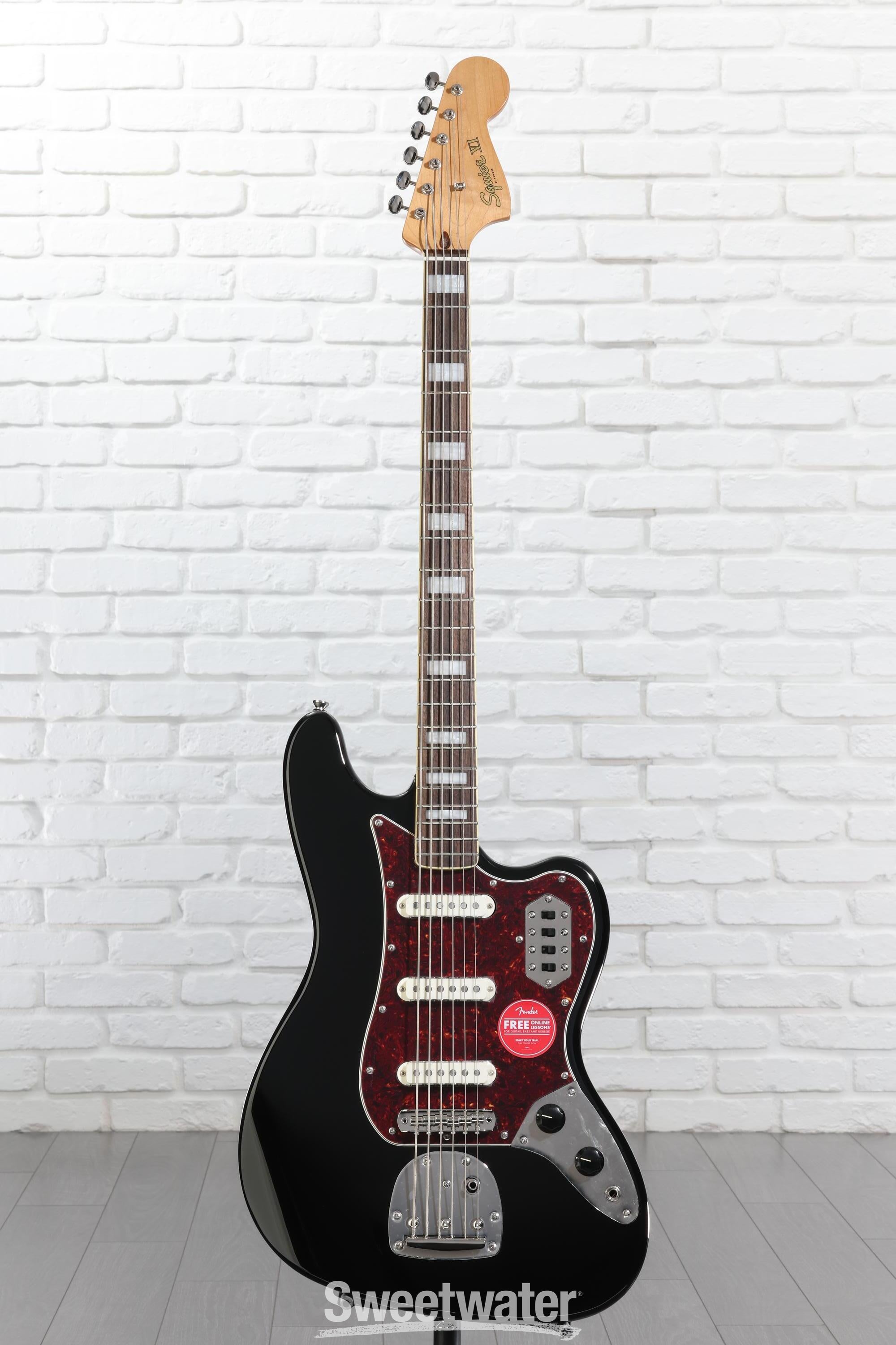 Squier Classic Vibe Bass VI Guitar - Black | Sweetwater