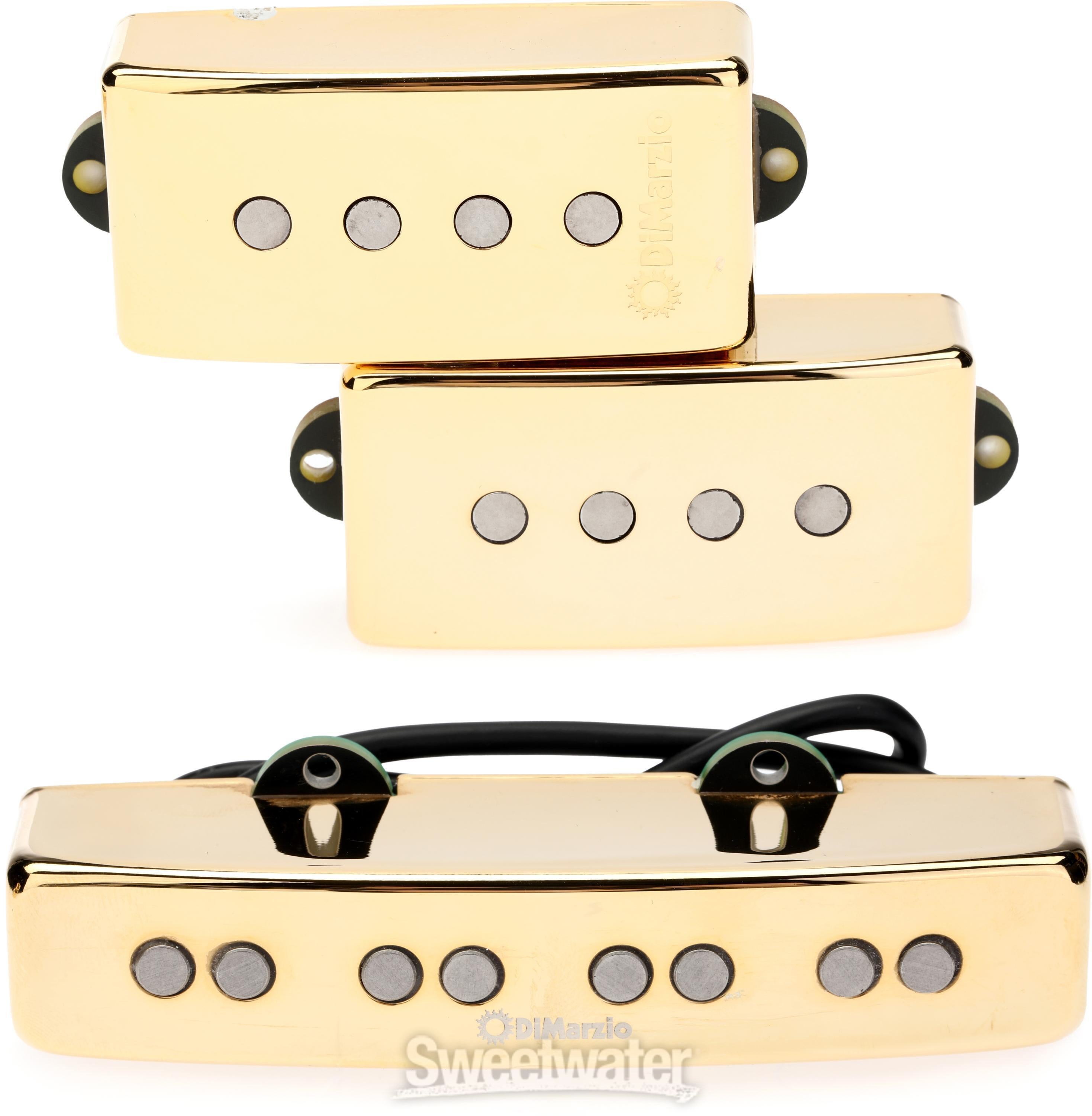 DiMarzio Sixties PJ Pair 4-string Bass Pickup Set - Gold Cover