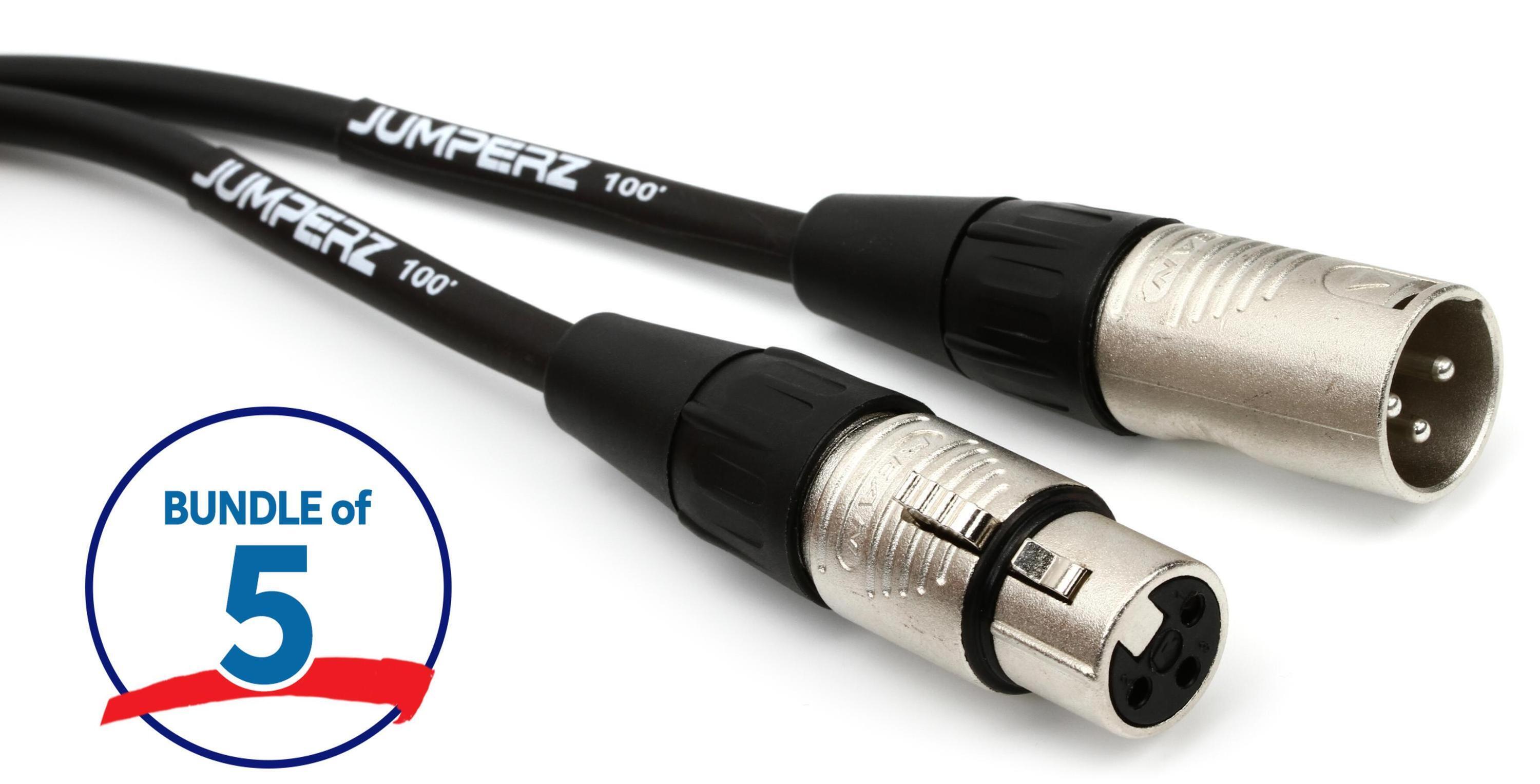 Photo of JUMPERZ JBM Blue Line Microphone Cable - 100 foot (5-pack)