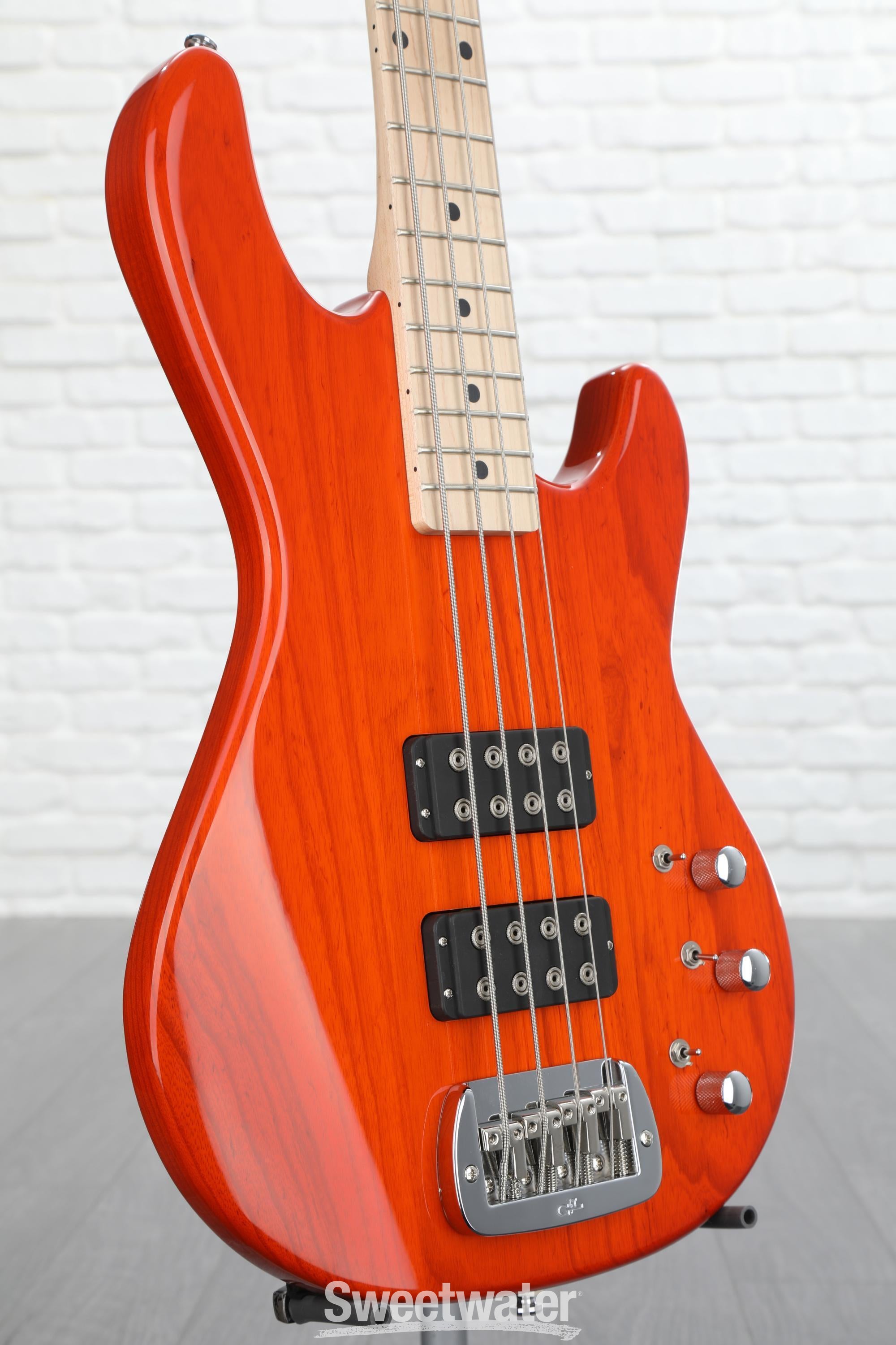 G&L Tribute L-2000 Bass Guitar - Clear Orange | Sweetwater