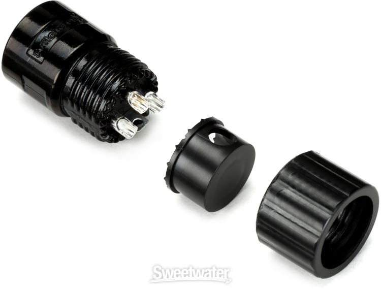 Switchcraft AAA3MBLP Low-profile Angled Male XLR Connector - Black