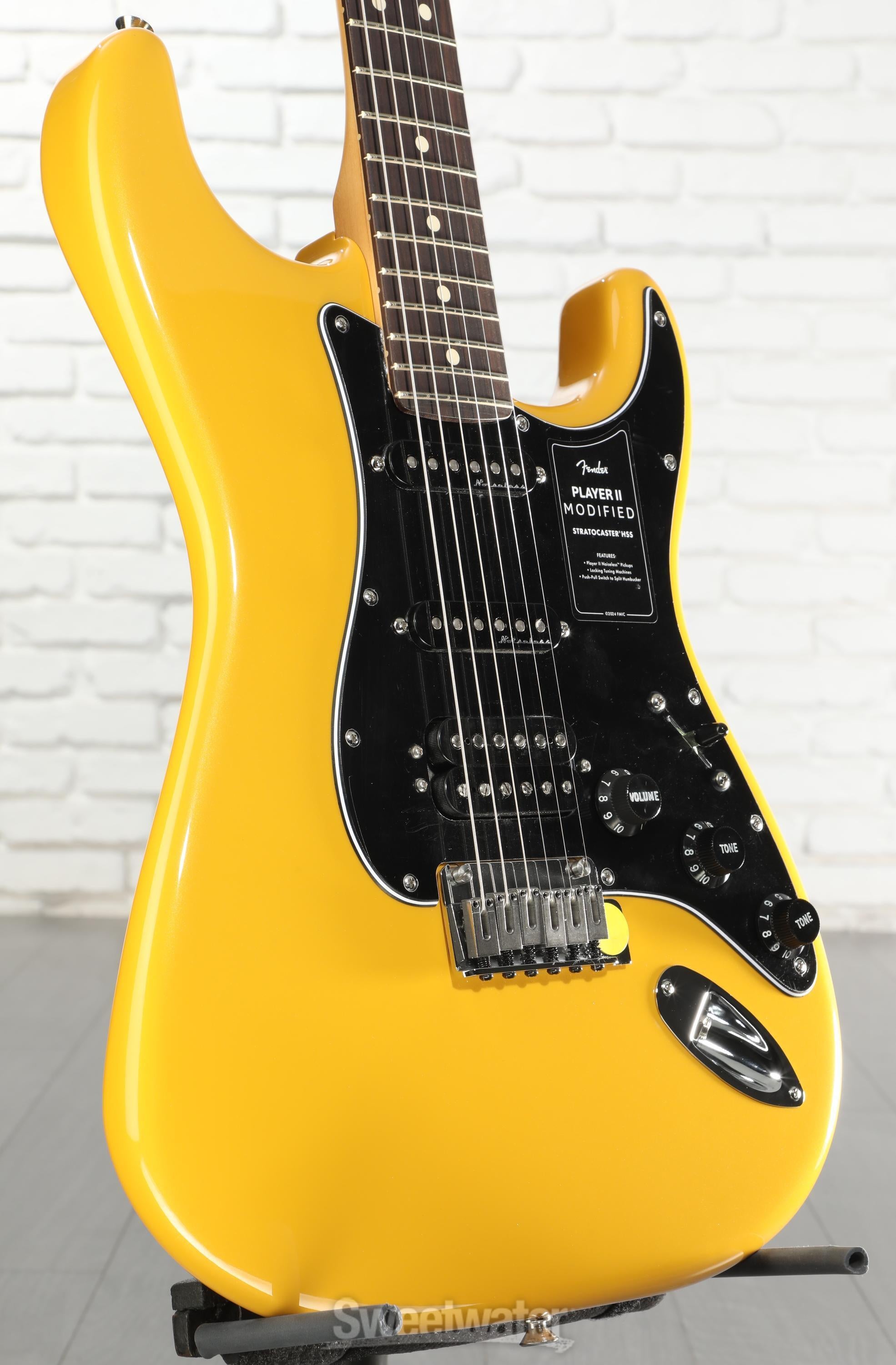 イエローFender player Ⅱ modifiedストラトキャスター Fender Player II Modified Stratocaster HSS Electric Guitar