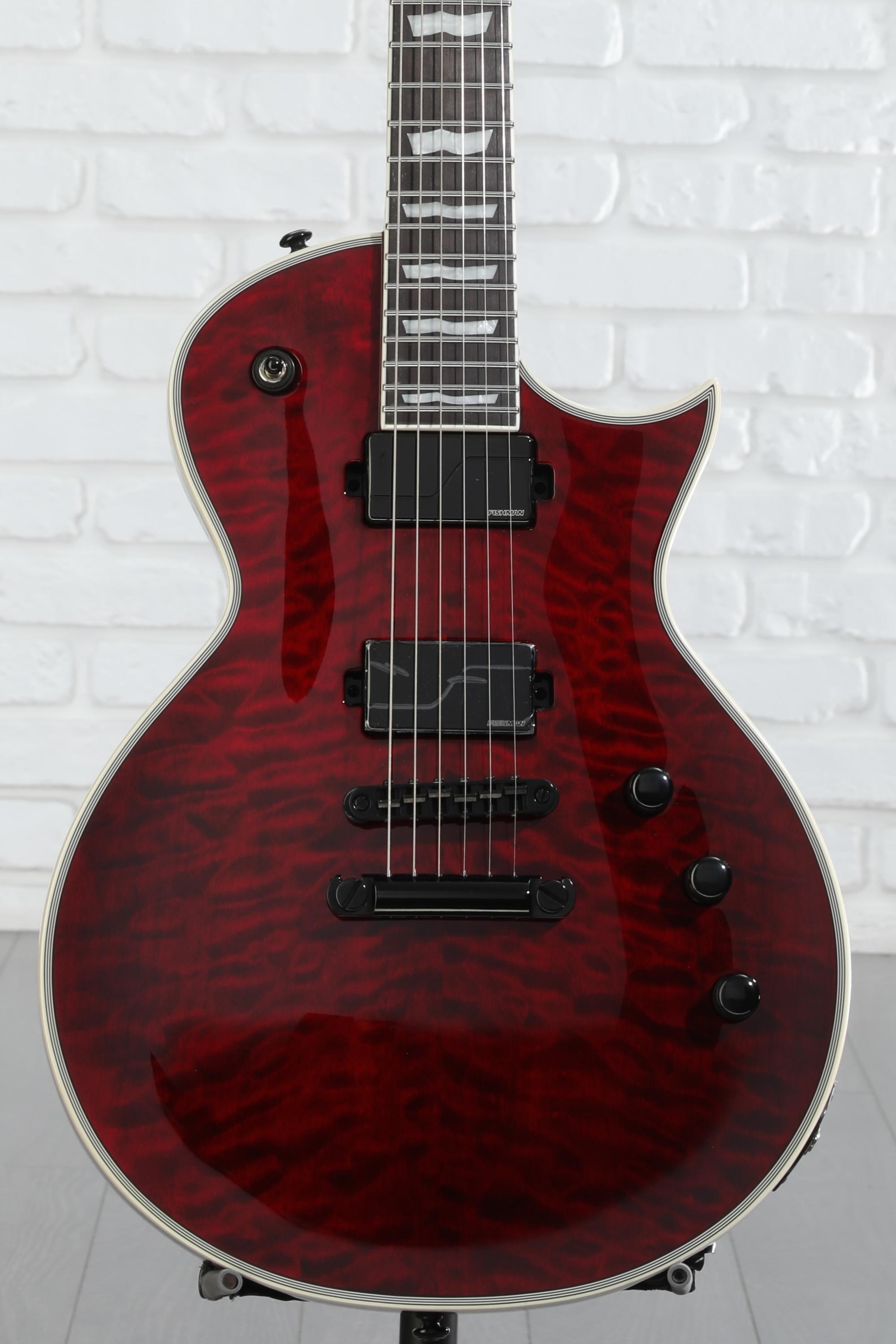 完璧すぎるが故三度も ESP LTD Cherry Black Thru See - Guitar Electric EC-1000QM カードファイト!! ヴァンガード