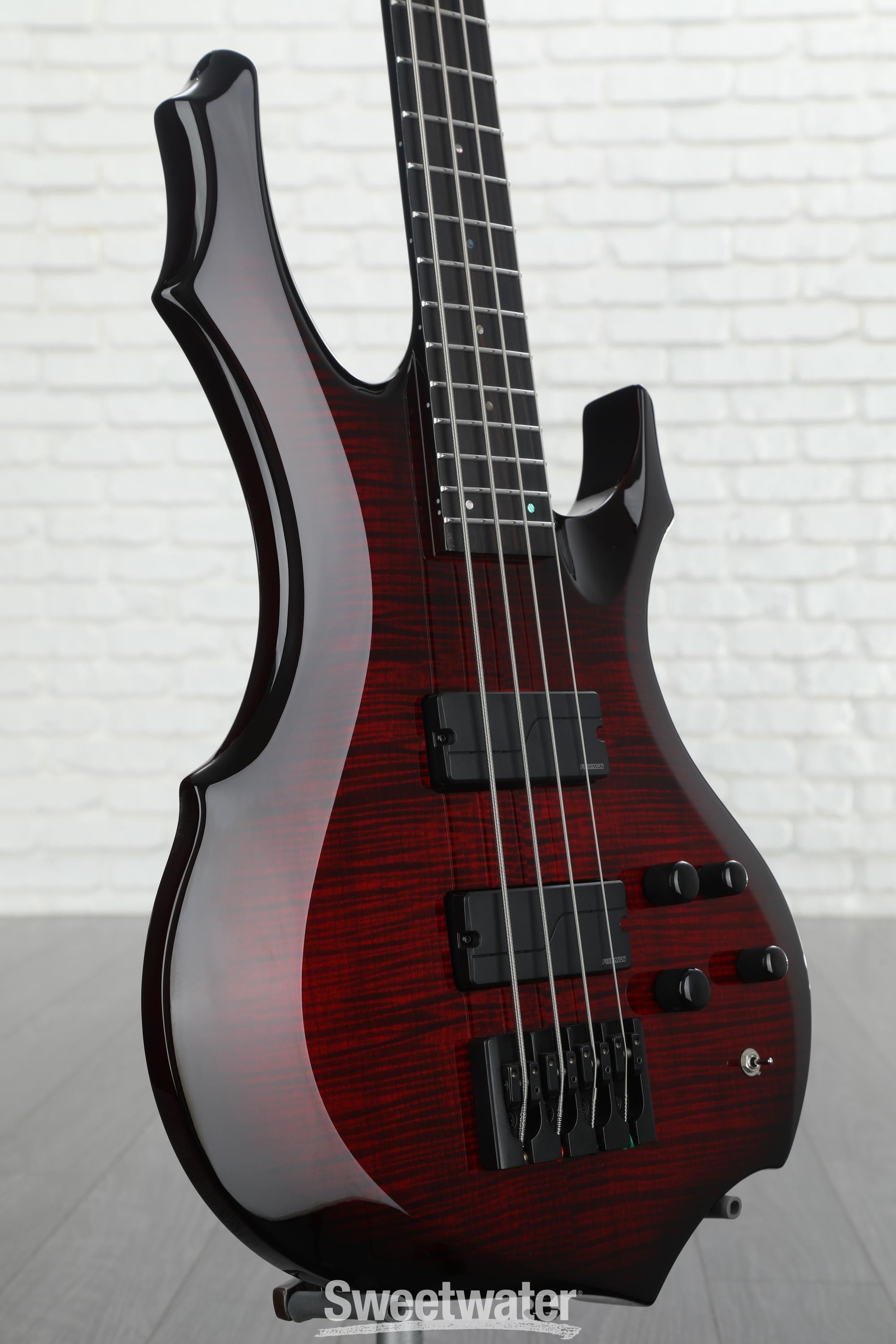 ESP LTD F-1004 Bass Guitar - See Thru Black Cherry Sunburst