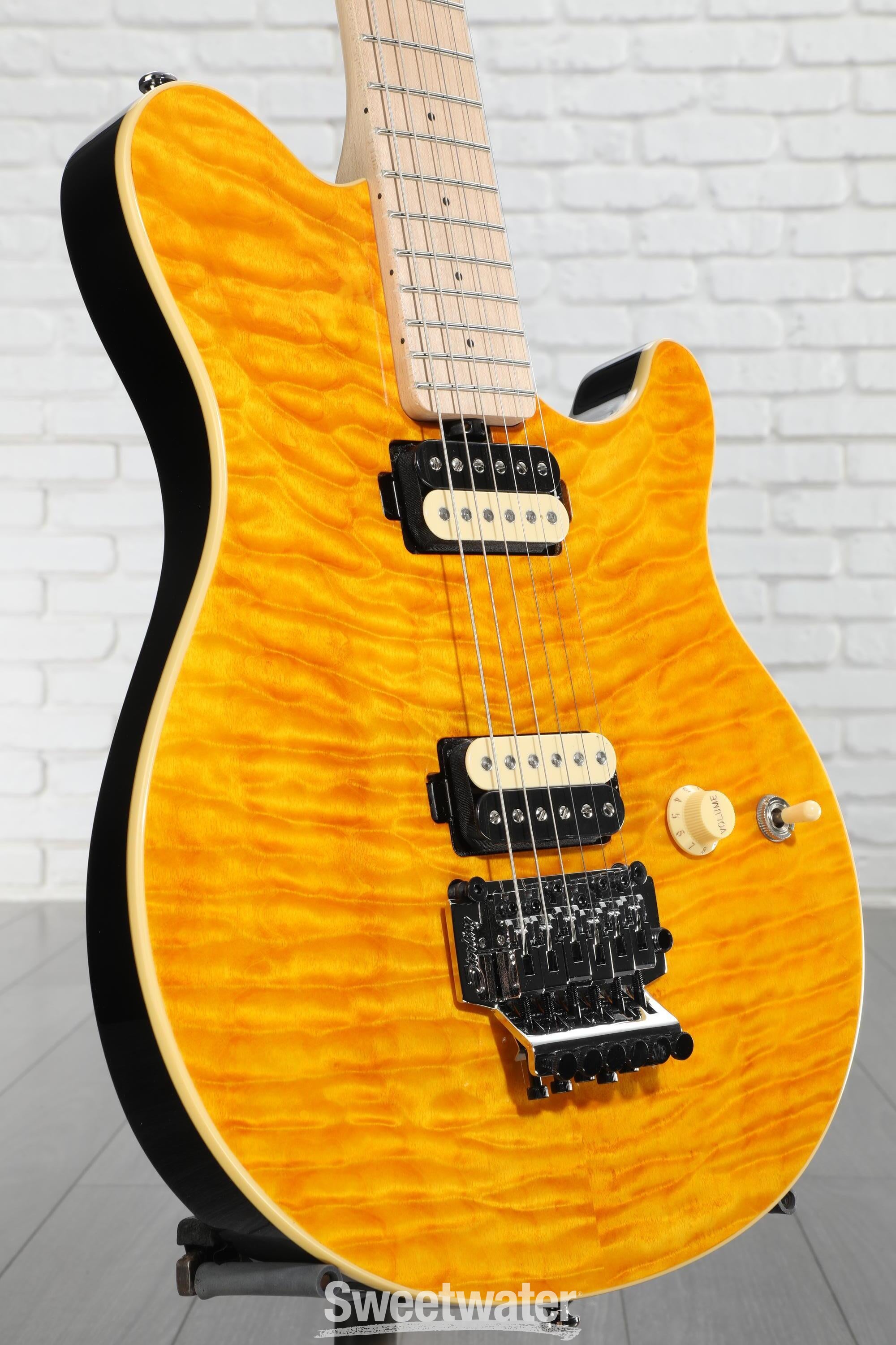 Sterling By Music Man Axis Quilted Maple Electric Guitar - Trans