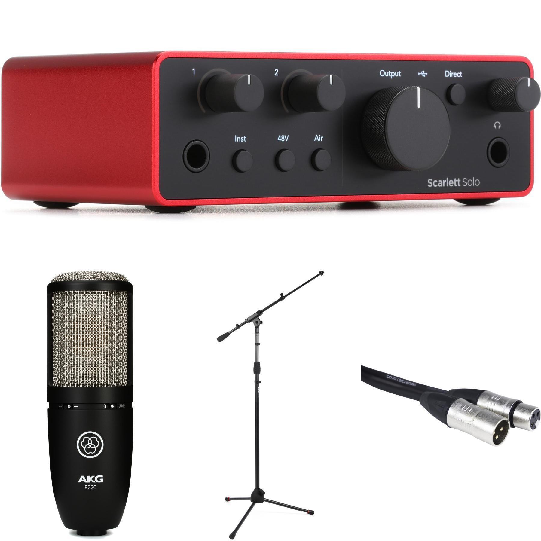 Focusrite Scarlett Solo 4th Gen USB Audio Interface and Shure SM7dB  Microphone Podcasting Kit | Sweetwater