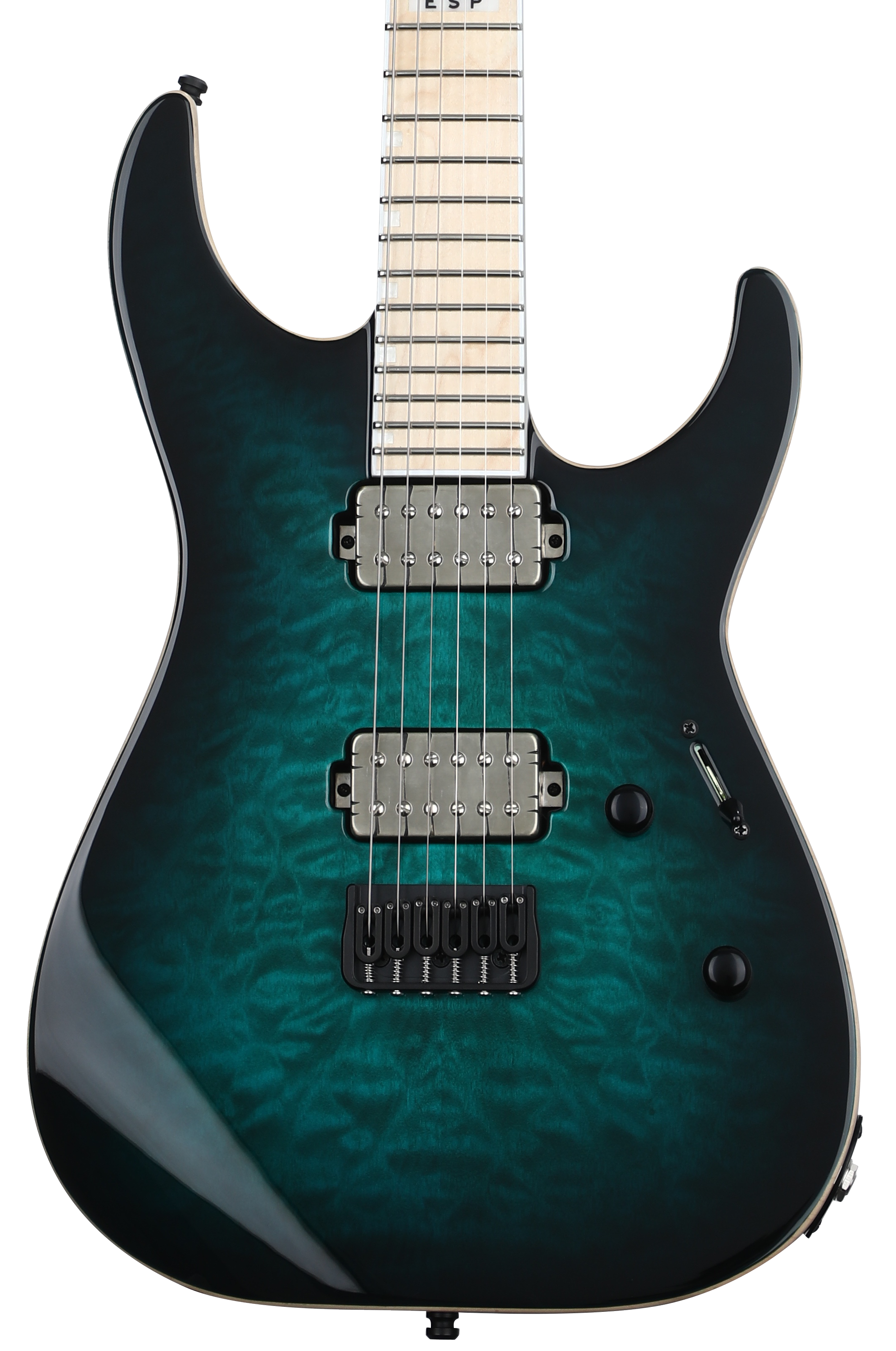 ESP E-II M-II NT Electric Guitar - Black Turquoise Burst | Sweetwater