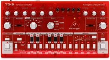 Behringer TD-3-SB Analog Bass Line Synthesizer - Strawberry