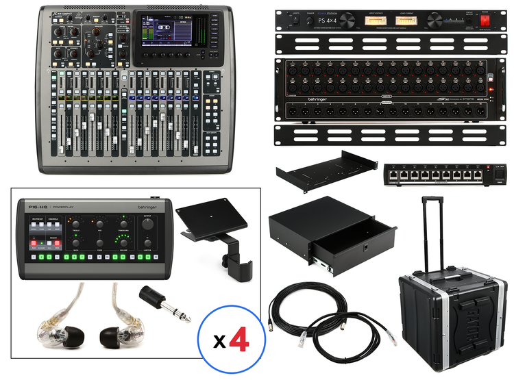 Behringer X32 Compact Digital Mixer with Stagebox and Personal