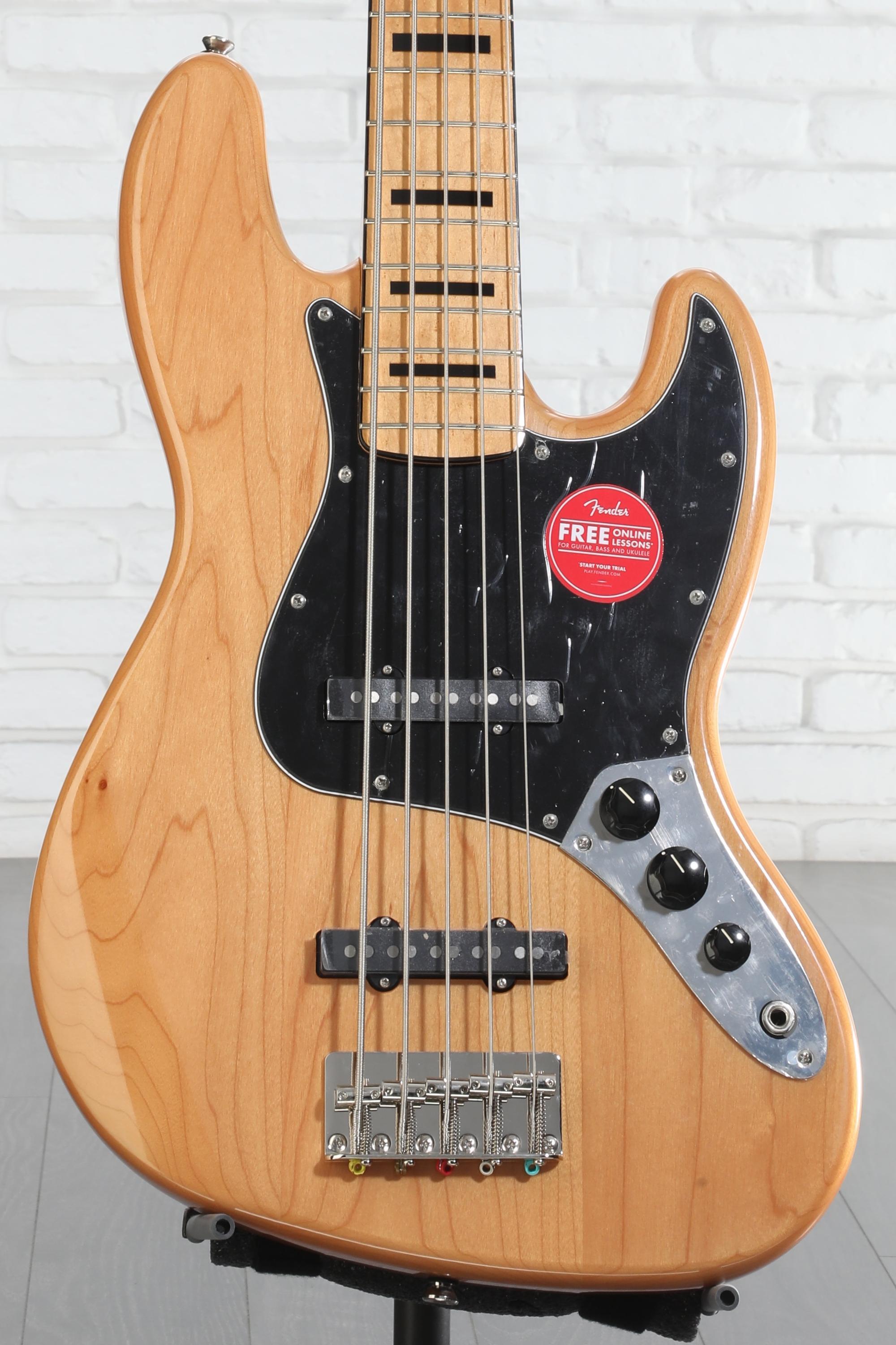 新品級 squier classic vibe '70s jazz bass Squier Classic Vibe '70s Jazz Bass V (MN) - natural Solid body