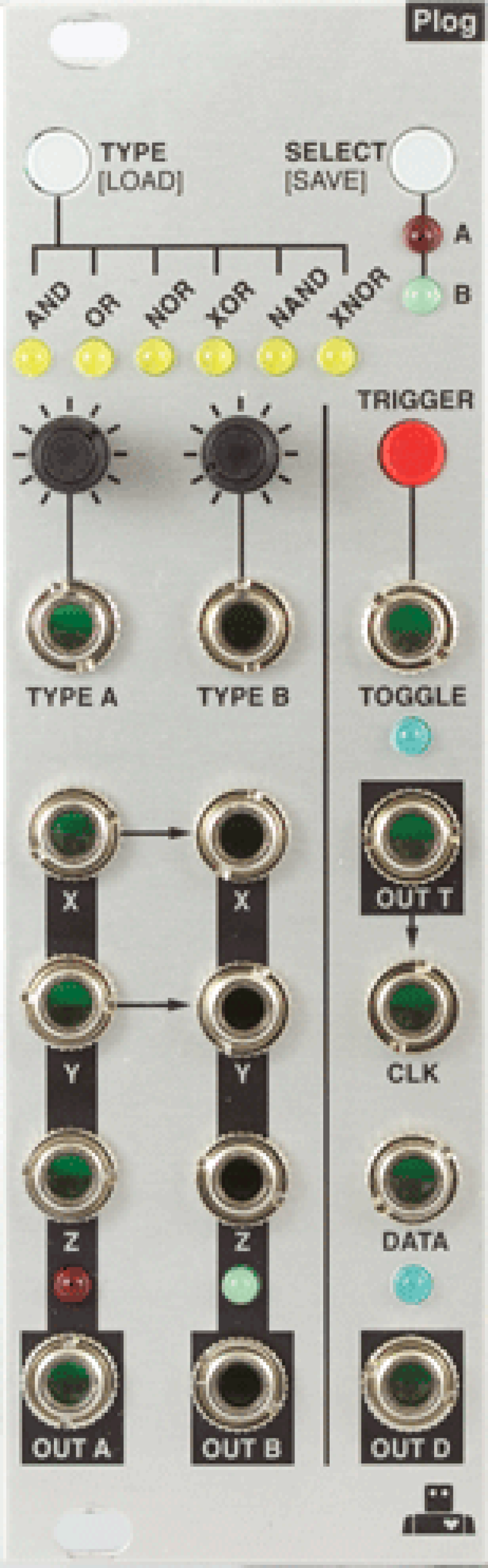 Intellijel Plog Eurorack Dual Programmable Logic Module | Sweetwater