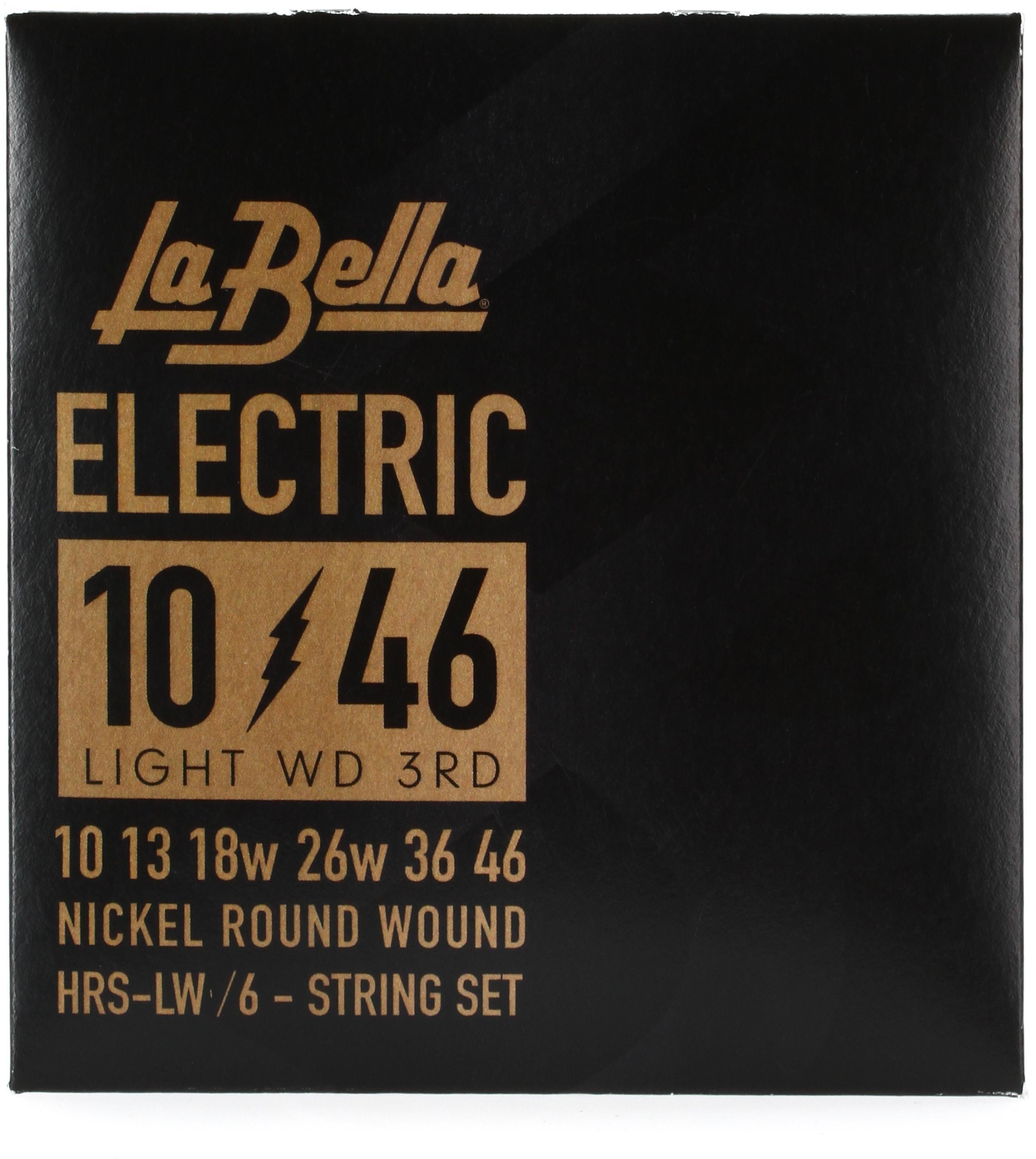 Photo of La Bella HRS-LW Nickel Roundwound Electric Guitar Strings 10-46 - Light