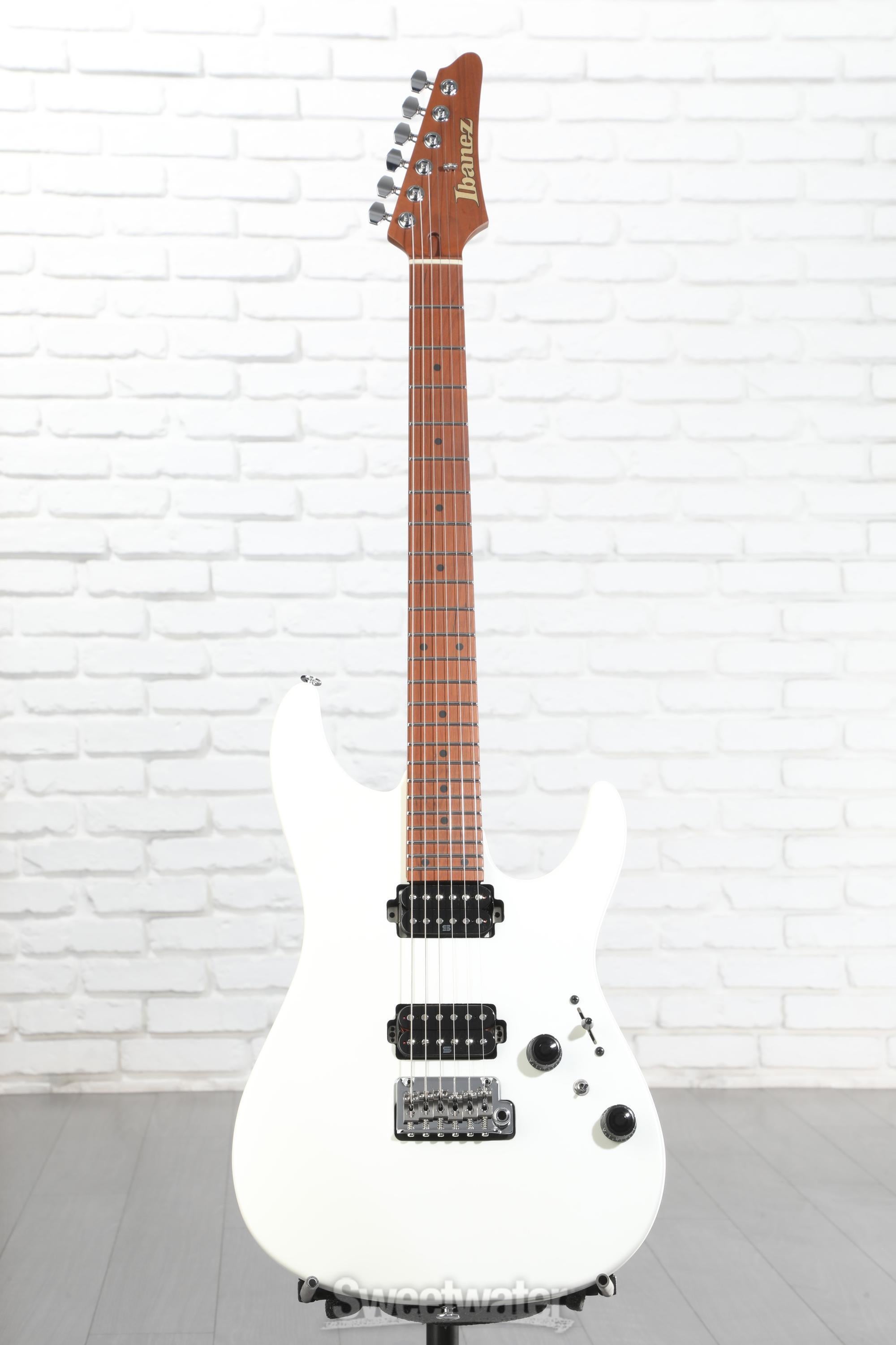 Ibanez Prestige AZ2402 Electric Guitar - Pearl White Flat | Sweetwater
