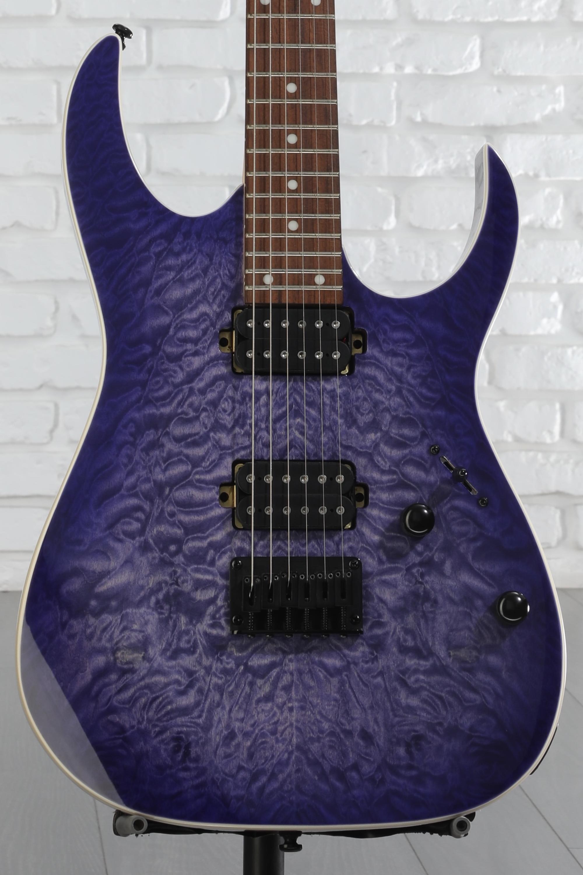 Ibanez RG421QM Electric Guitar - Cerulean Blue Burst