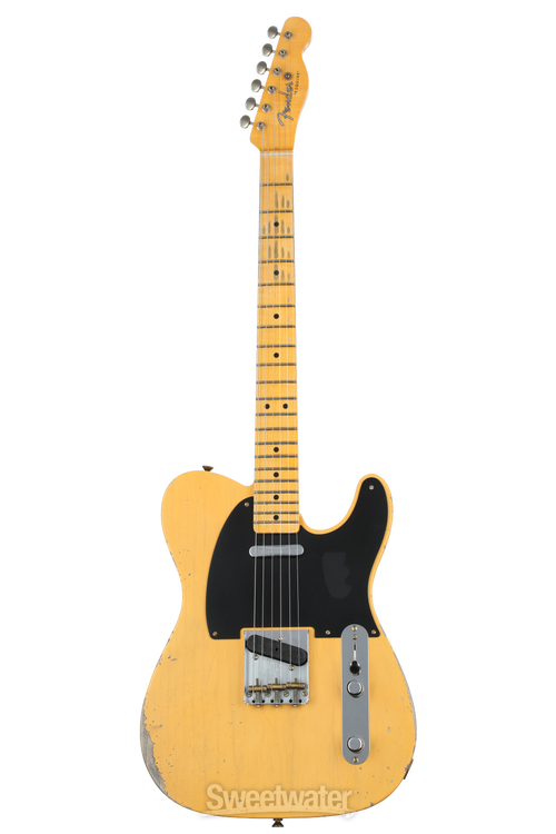 Fender Custom Shop 1950 Double Esquire Relic Electric Guitar Aged Nocaster Blonde Sweetwater