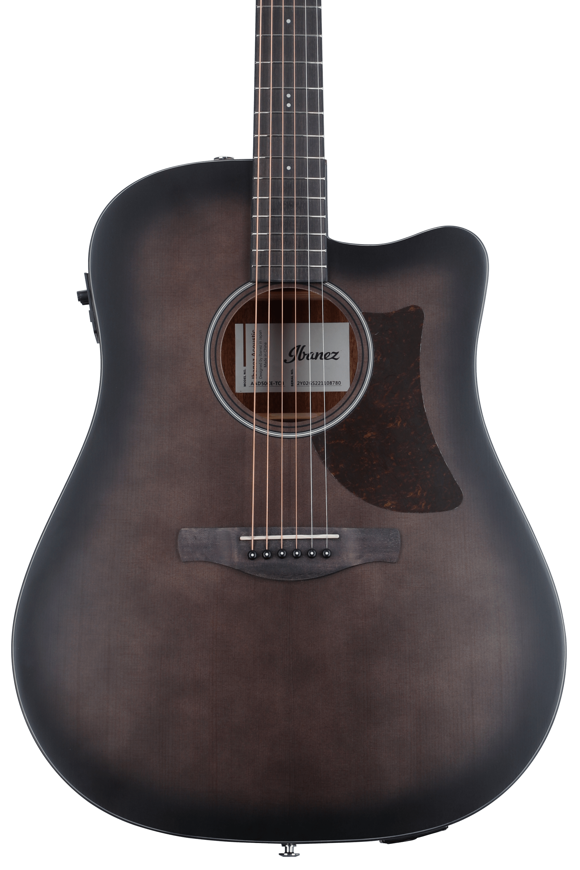 Ibanez AAD50CETCB Advanced Acoustic-electric Guitar - Transparent Charcoal  Burst