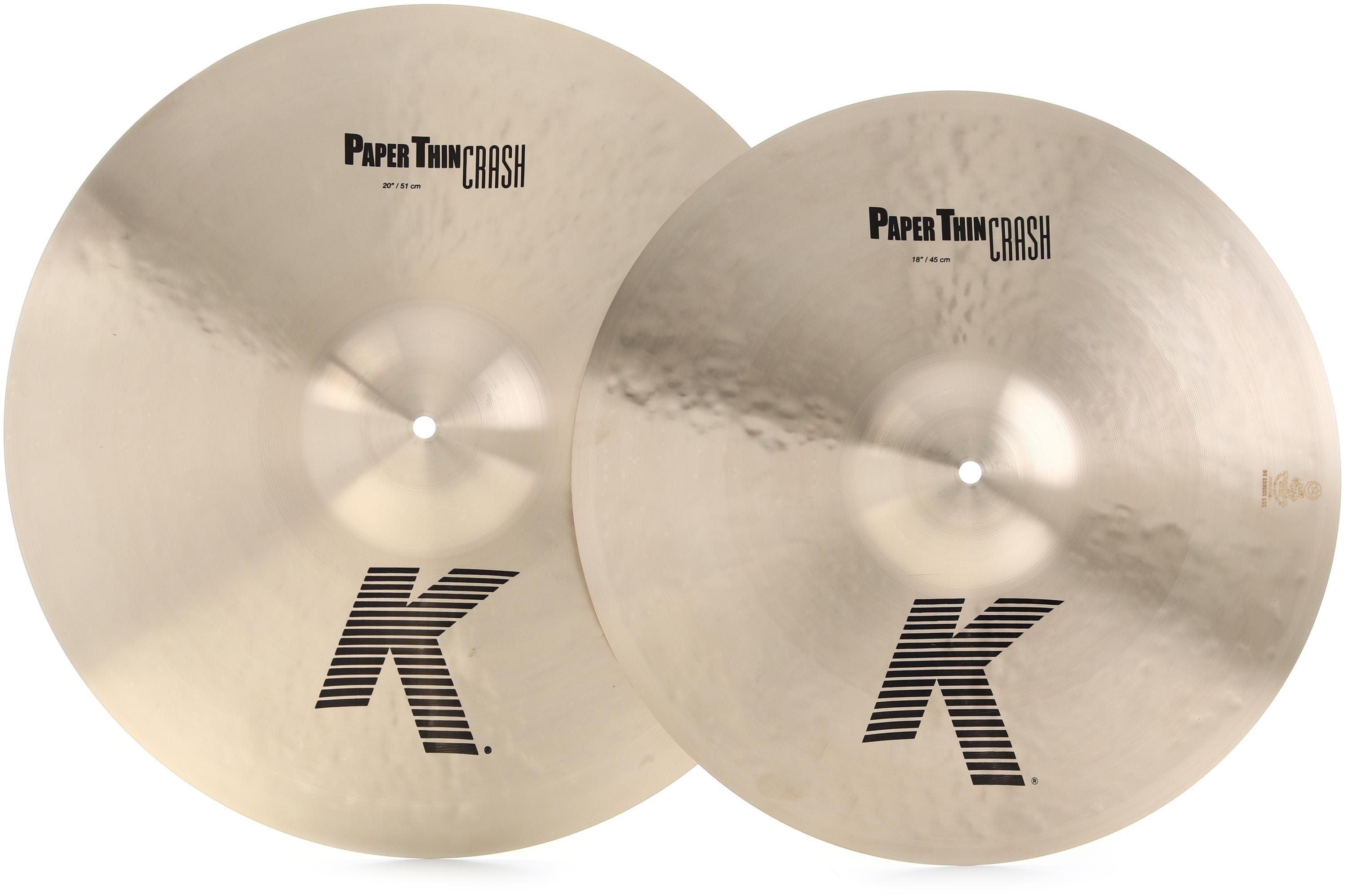 Photo of Zildjian K Paper Thin Crash 2-piece Cymbal Pack