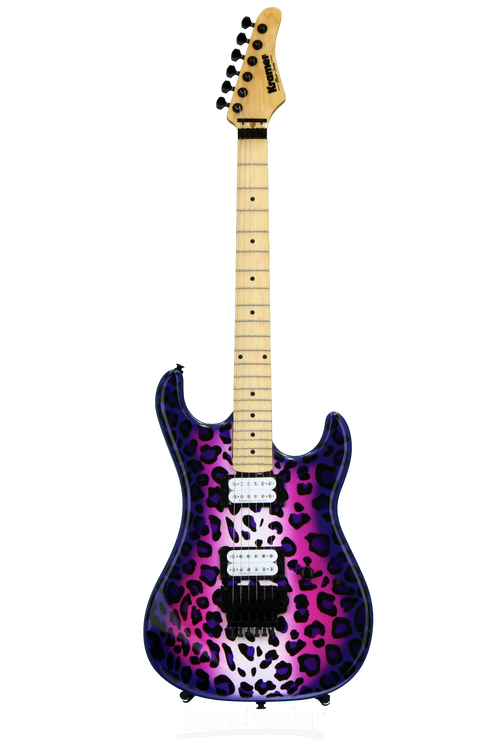 Kramer Pacer Vintage Satchel Signature - Purple with Leopard Print