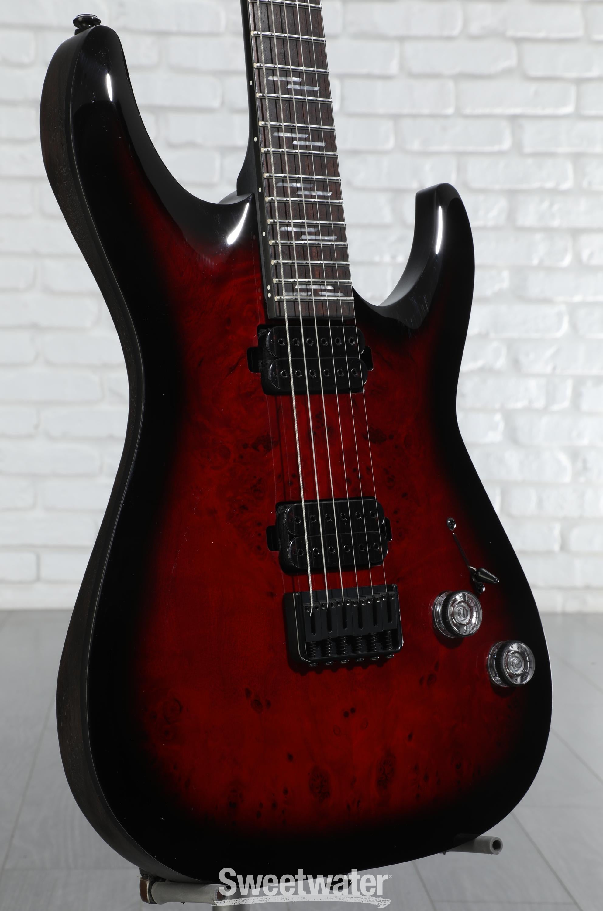 Schecter OMEN6 ソフトケース付き Schecter Omen Elite-6 Electric Guitar - Black Cherry Burst