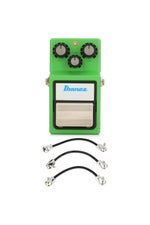 Photo of Ibanez TS9 Tube Screamer Overdrive Pedal with 3 Patch Cables