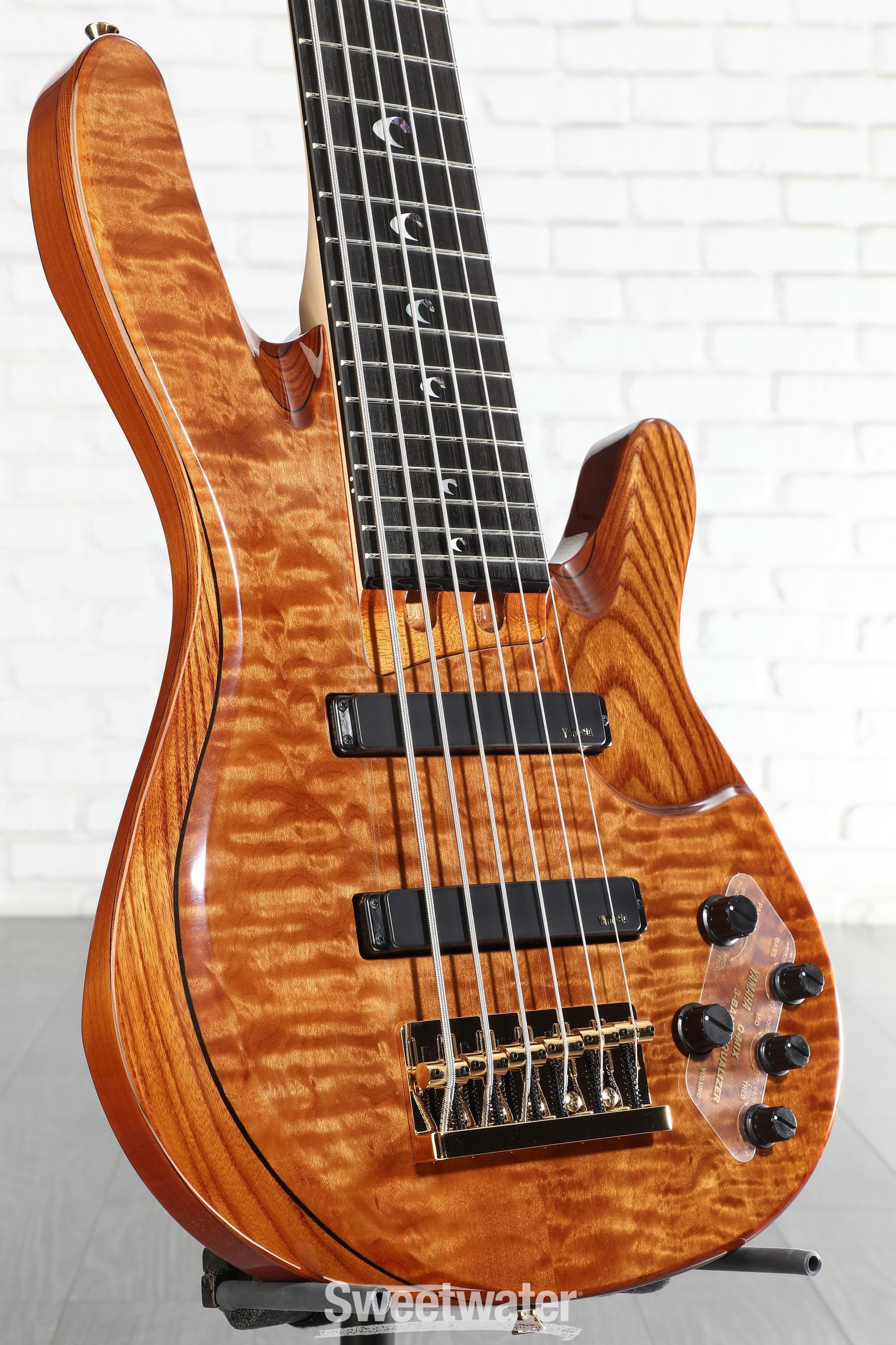 Photo of Yamaha John Patitucci TRB Signature Bass Guitar - Amber