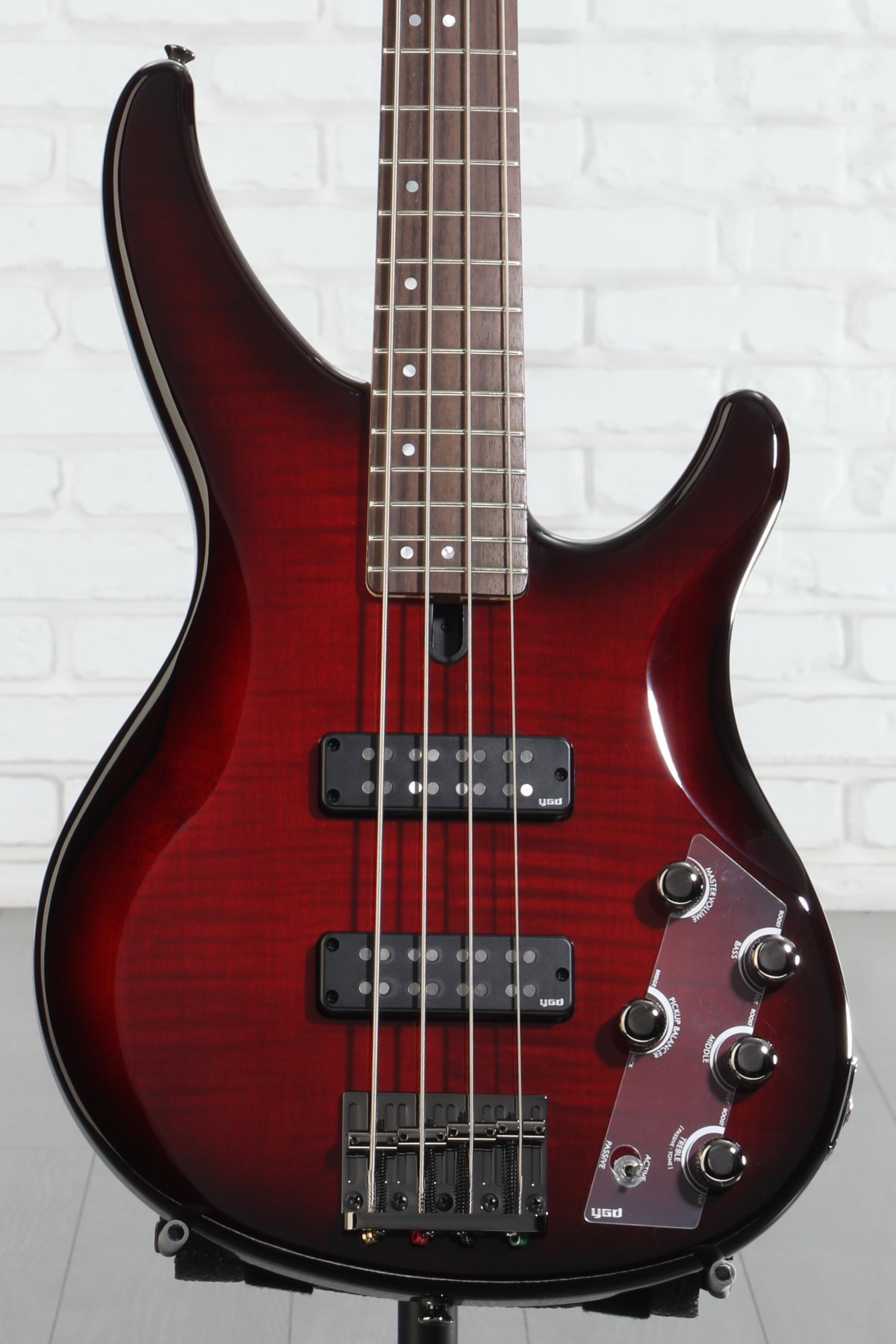 ベース YAMAHA TRBX604 FM (DRB) Yamaha TRBX604FM 4-string Bass Guitar - Dark Red Burst