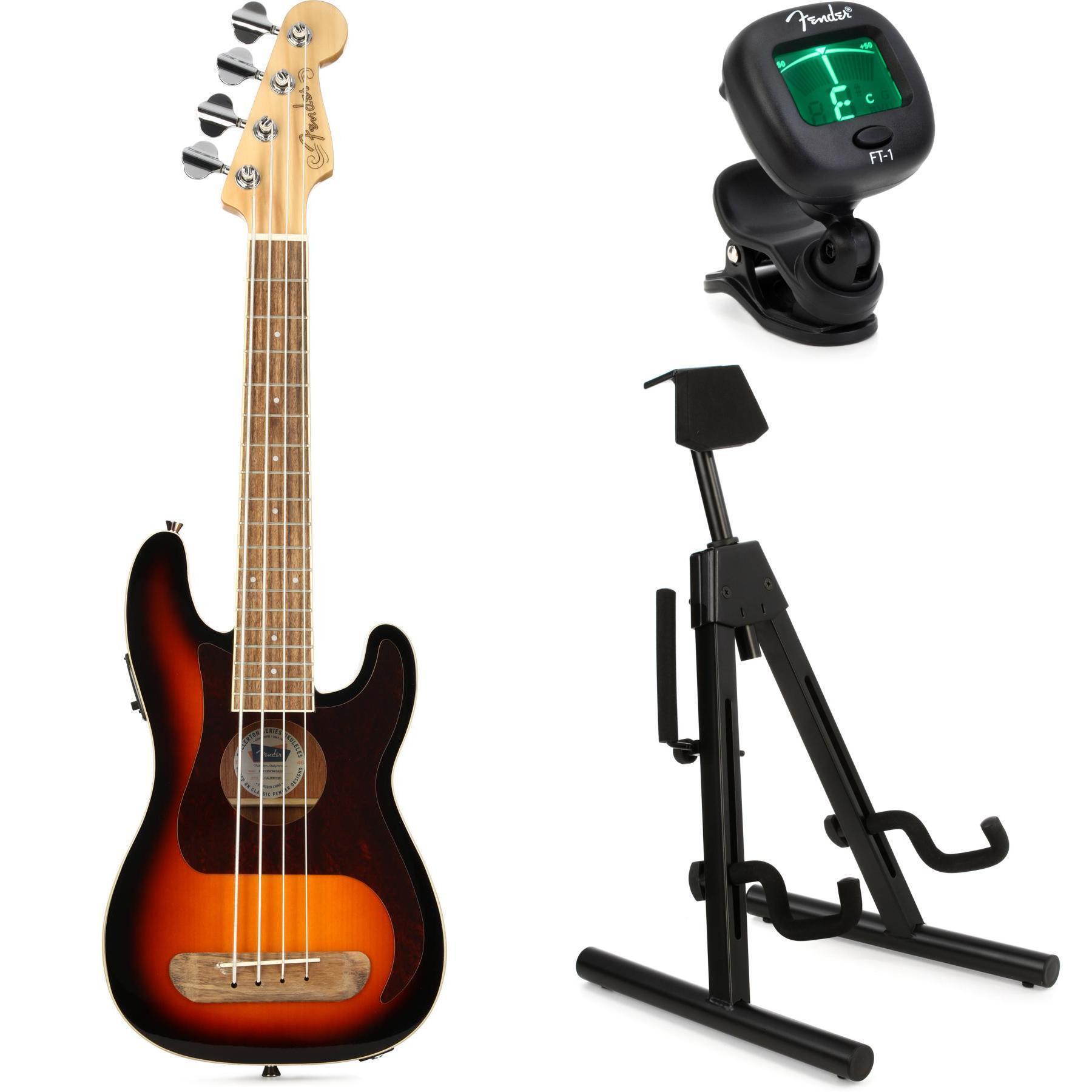 Fender フェンダーFullerton Precision Bass Uke Fender Fullerton Precision Bass Uke - Olympic White | Sweetwater